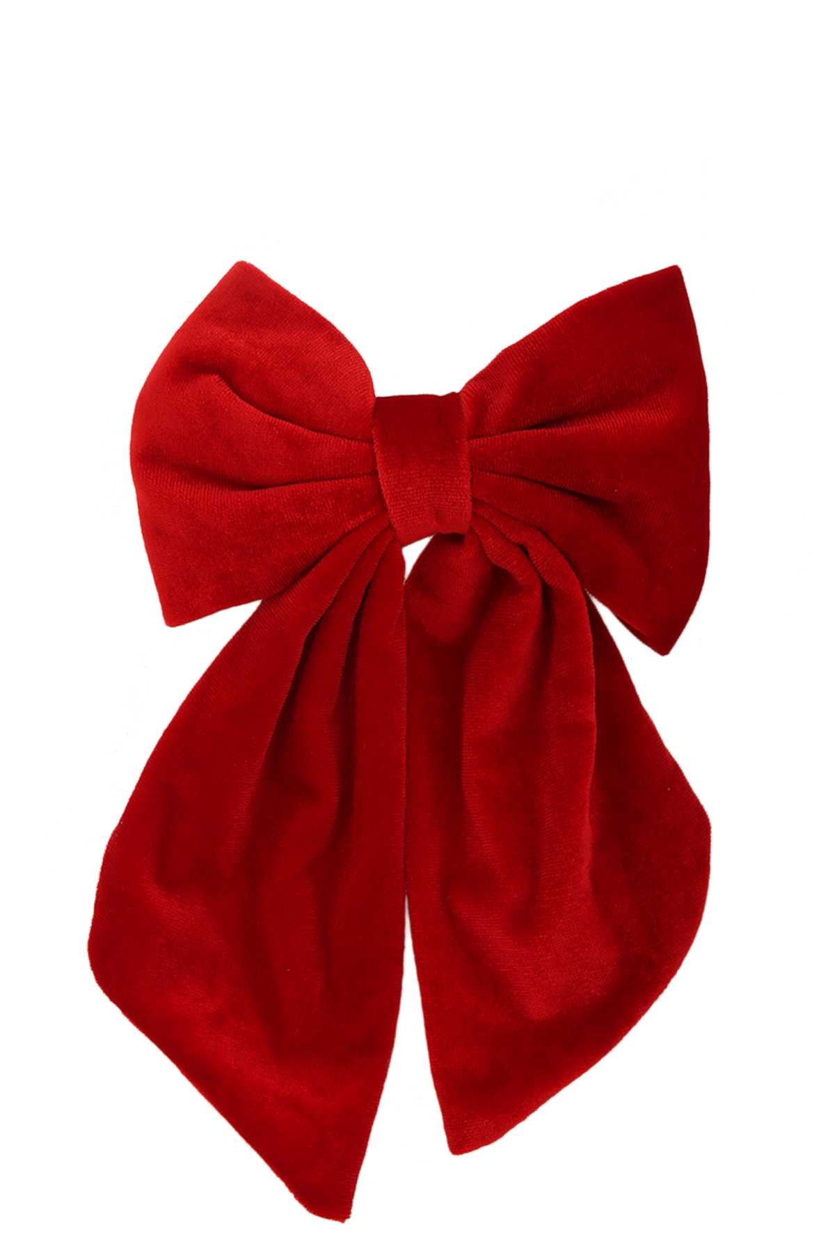 VELVET RIBBON BOW HAIR PIN