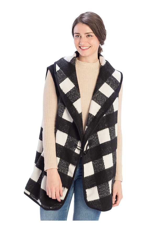 Buffalo Plaid Long Vest