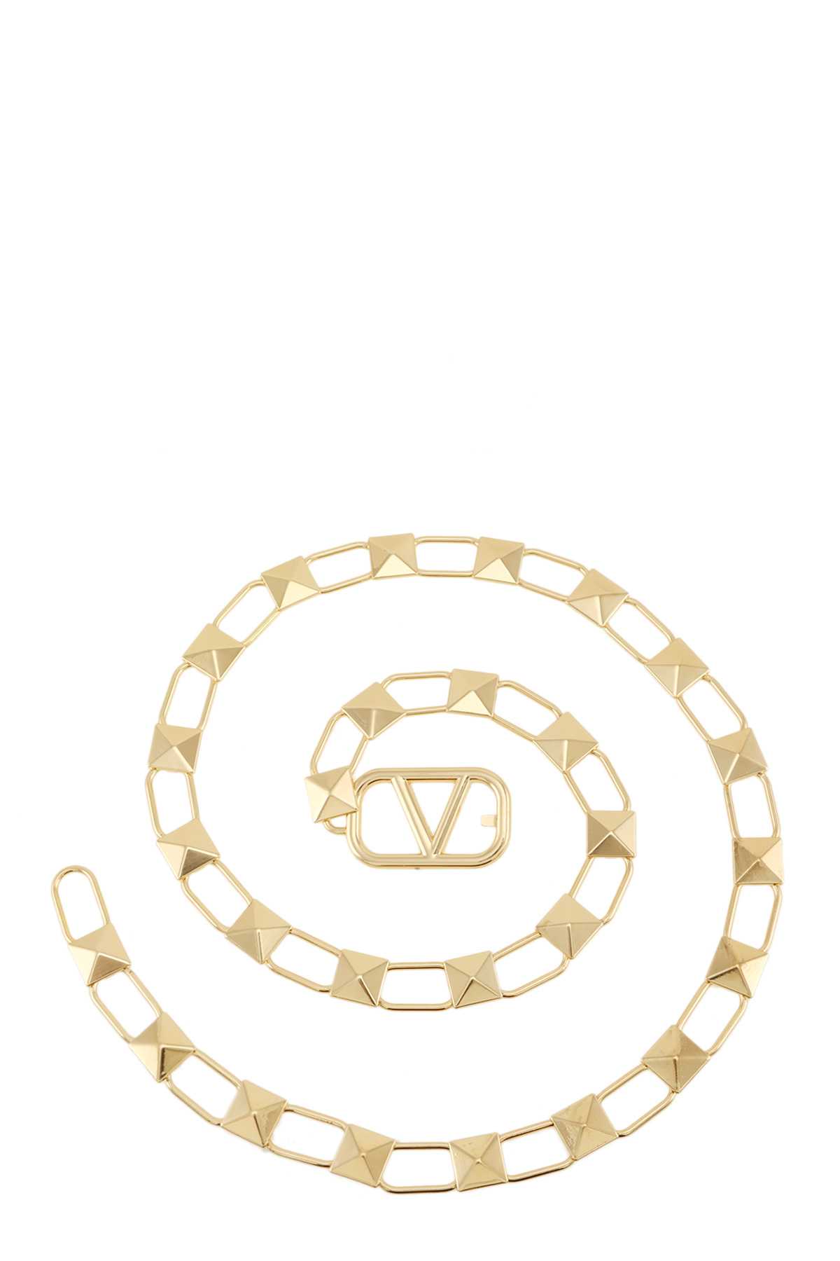 Metal 'V' Buckle Chain Belt