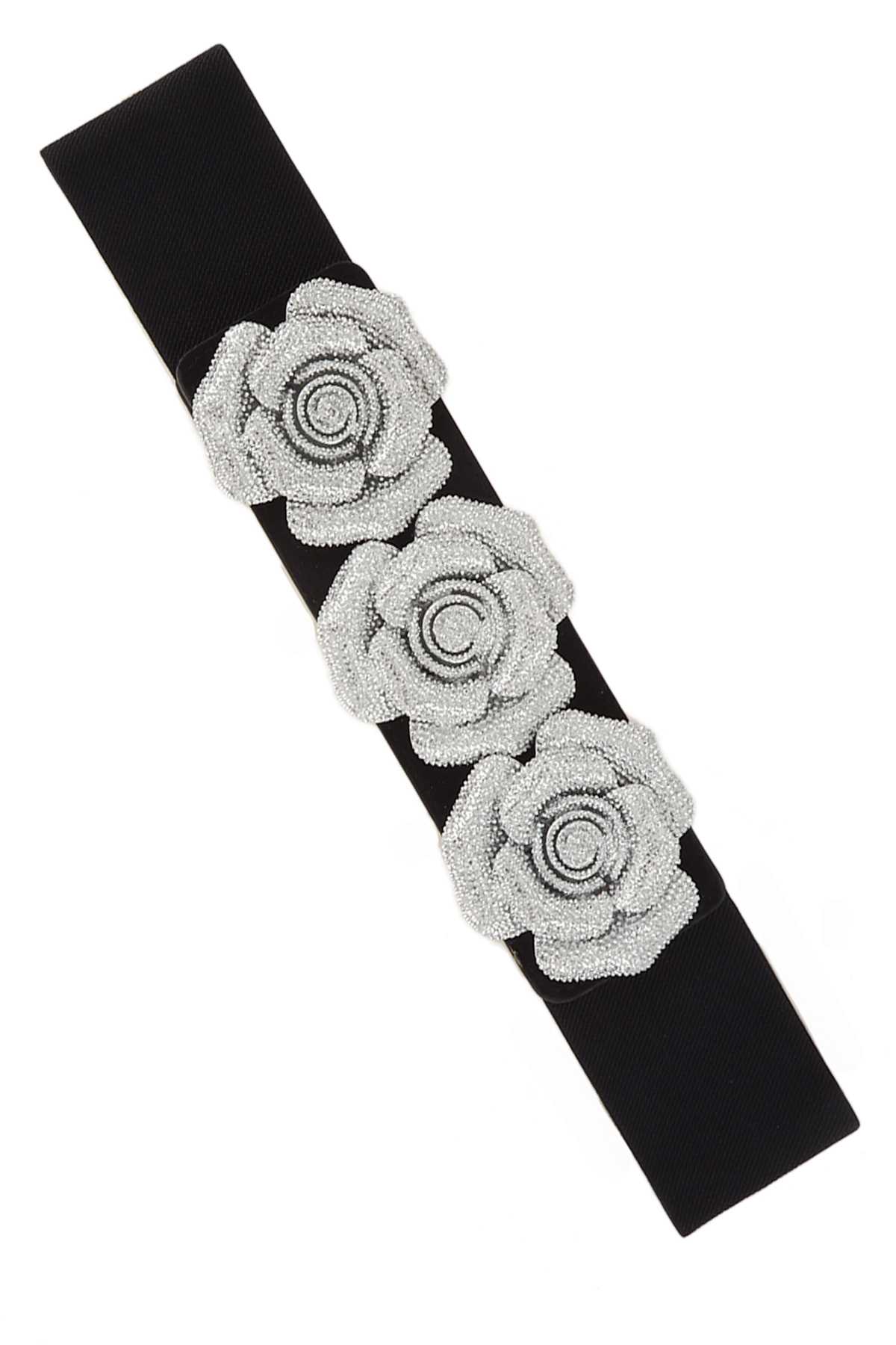 Flower Buckle Elastic Straw Belt