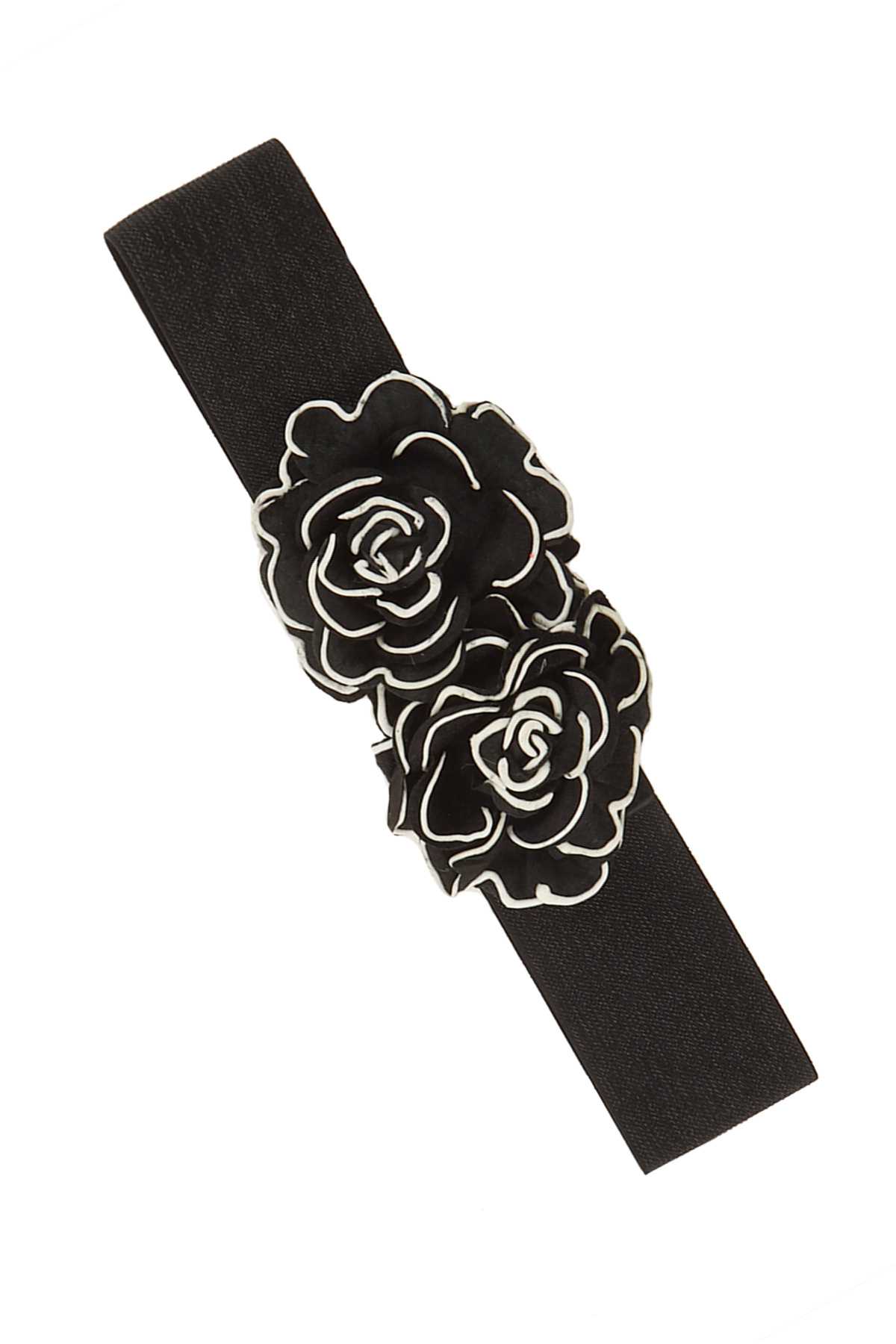 DOUBLE FLOWER DESIGN ELASTIC BELT