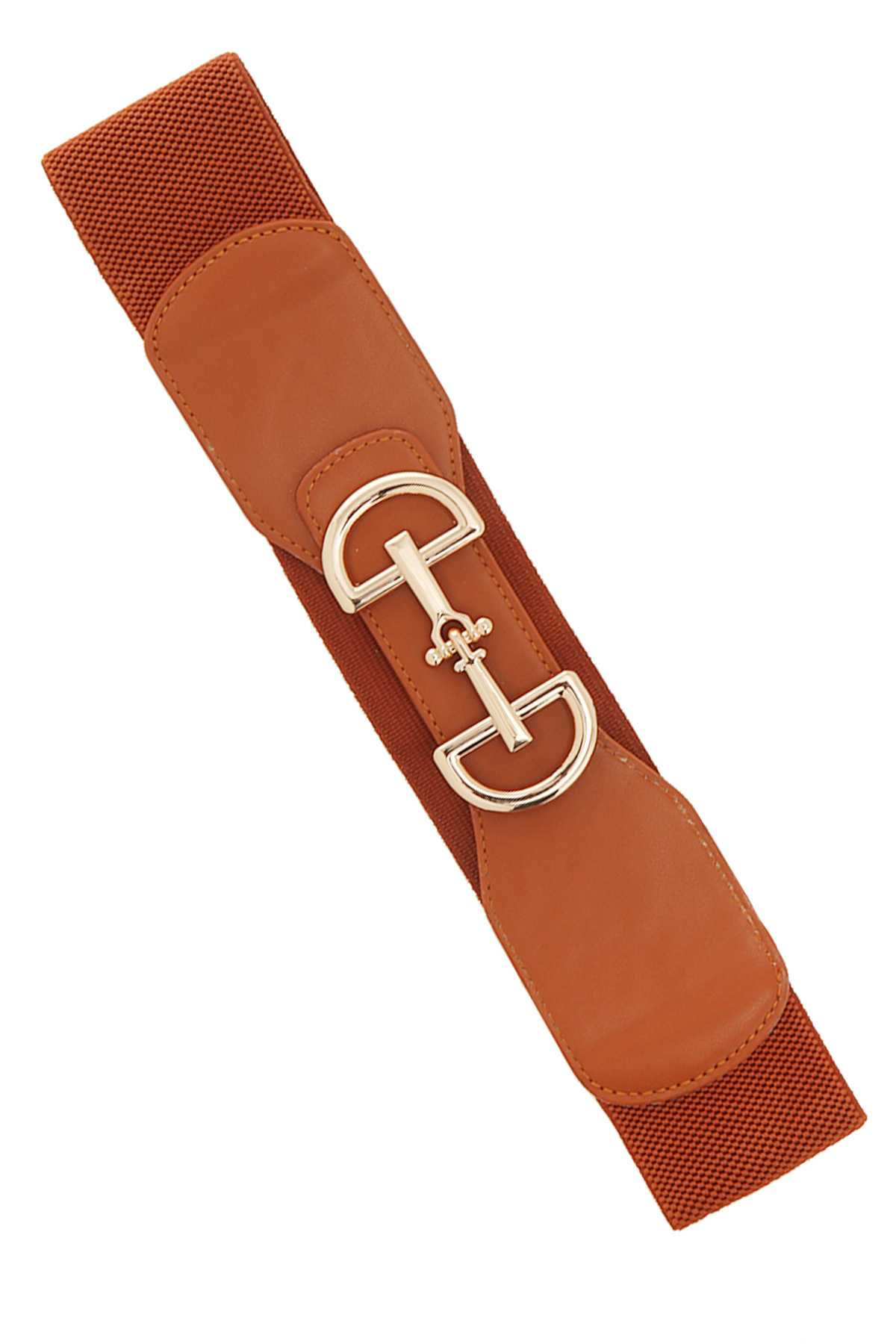 Elastic Belt With Metal Link Buckle