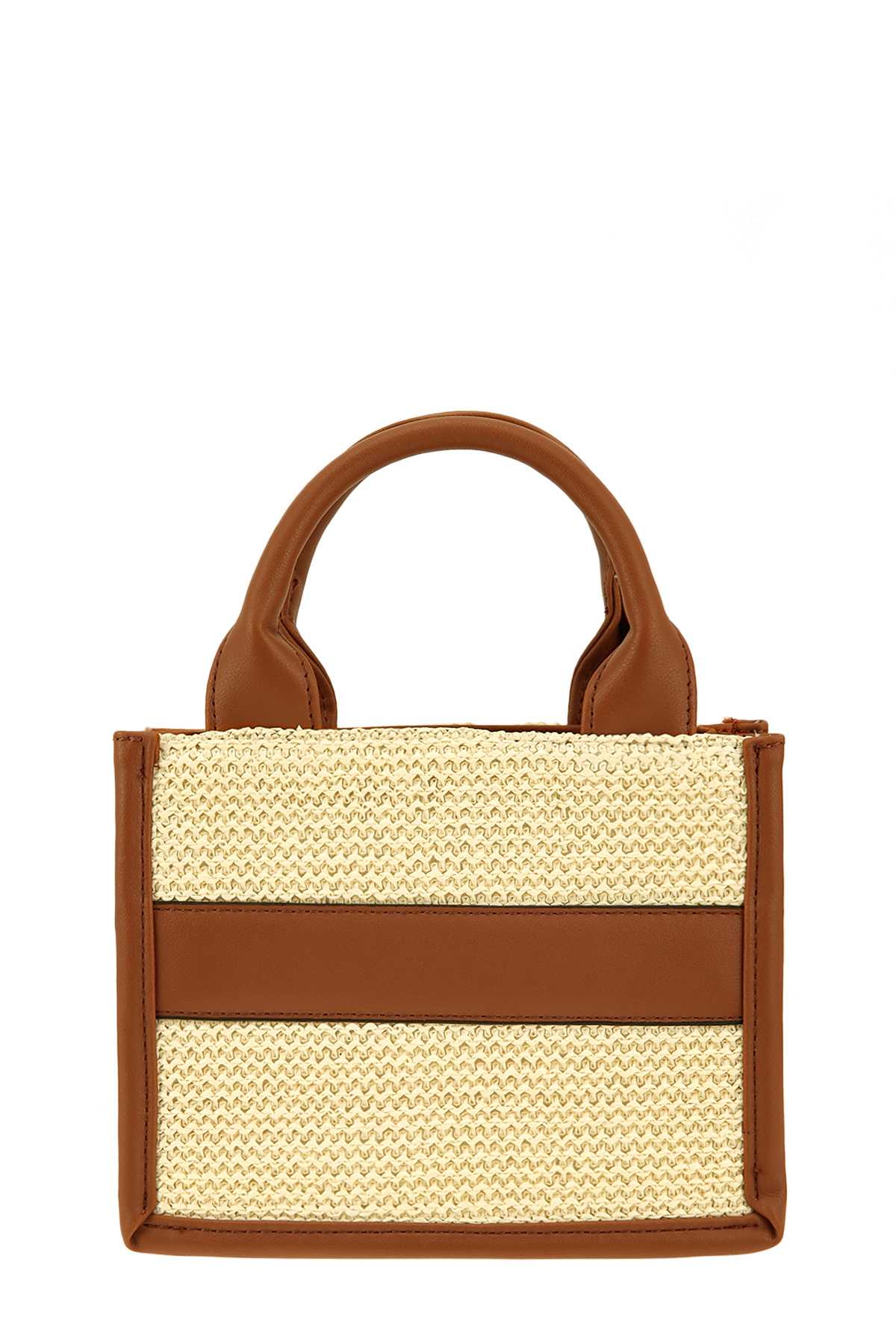Square Straw Tote Bag with Handle
