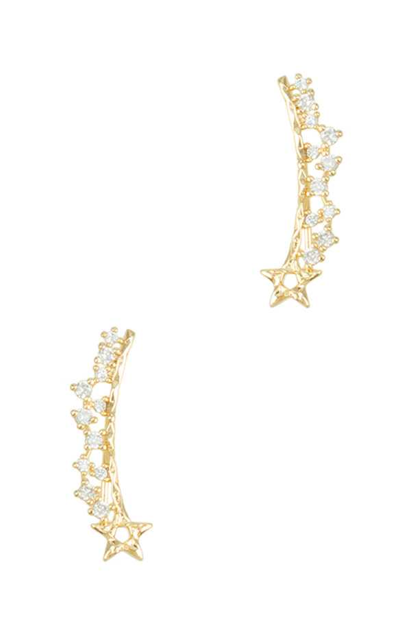 Star with Cubic Linked Hook Earring