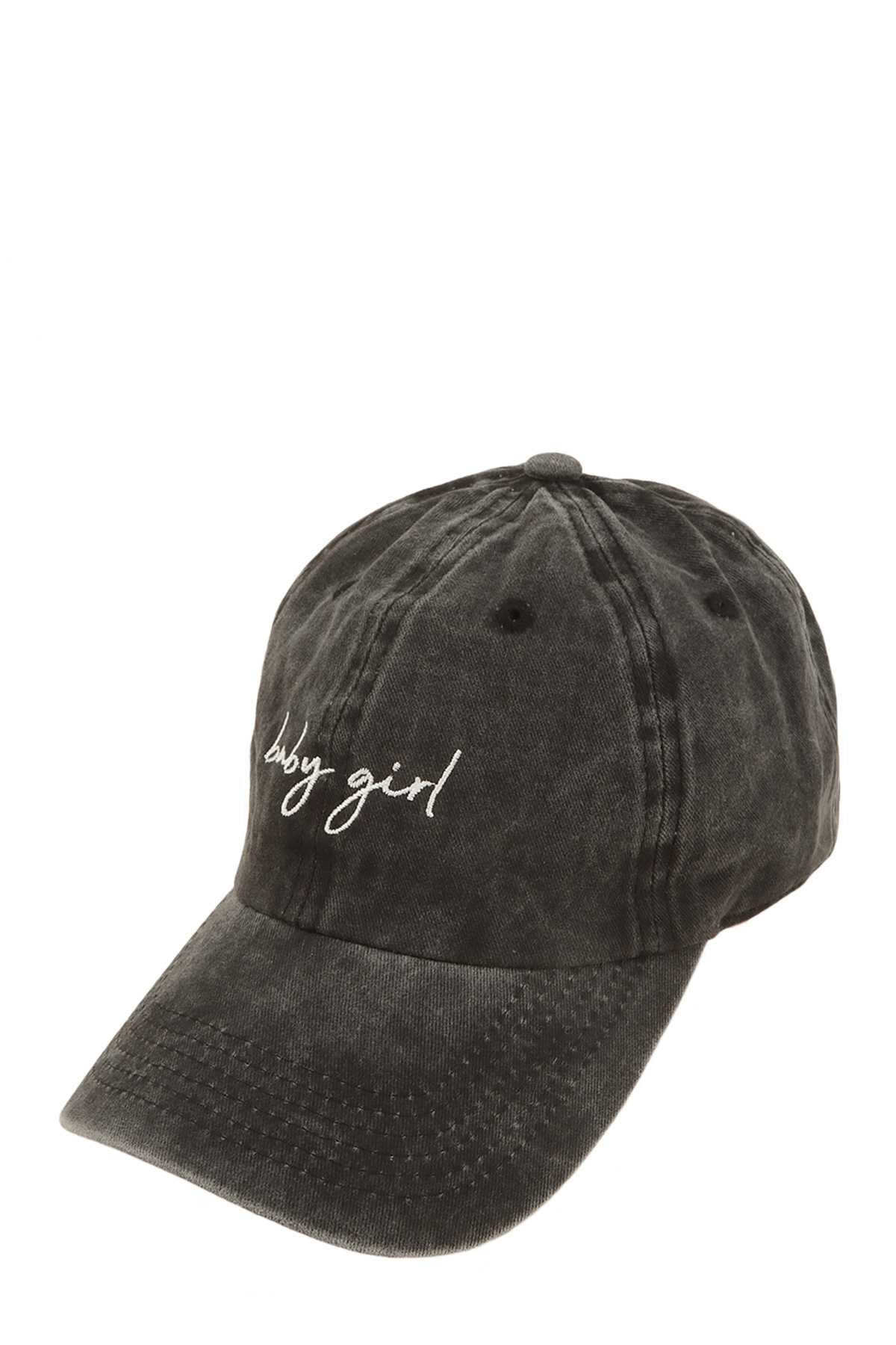 'Baby Girl' Embroidery Pigment Cap