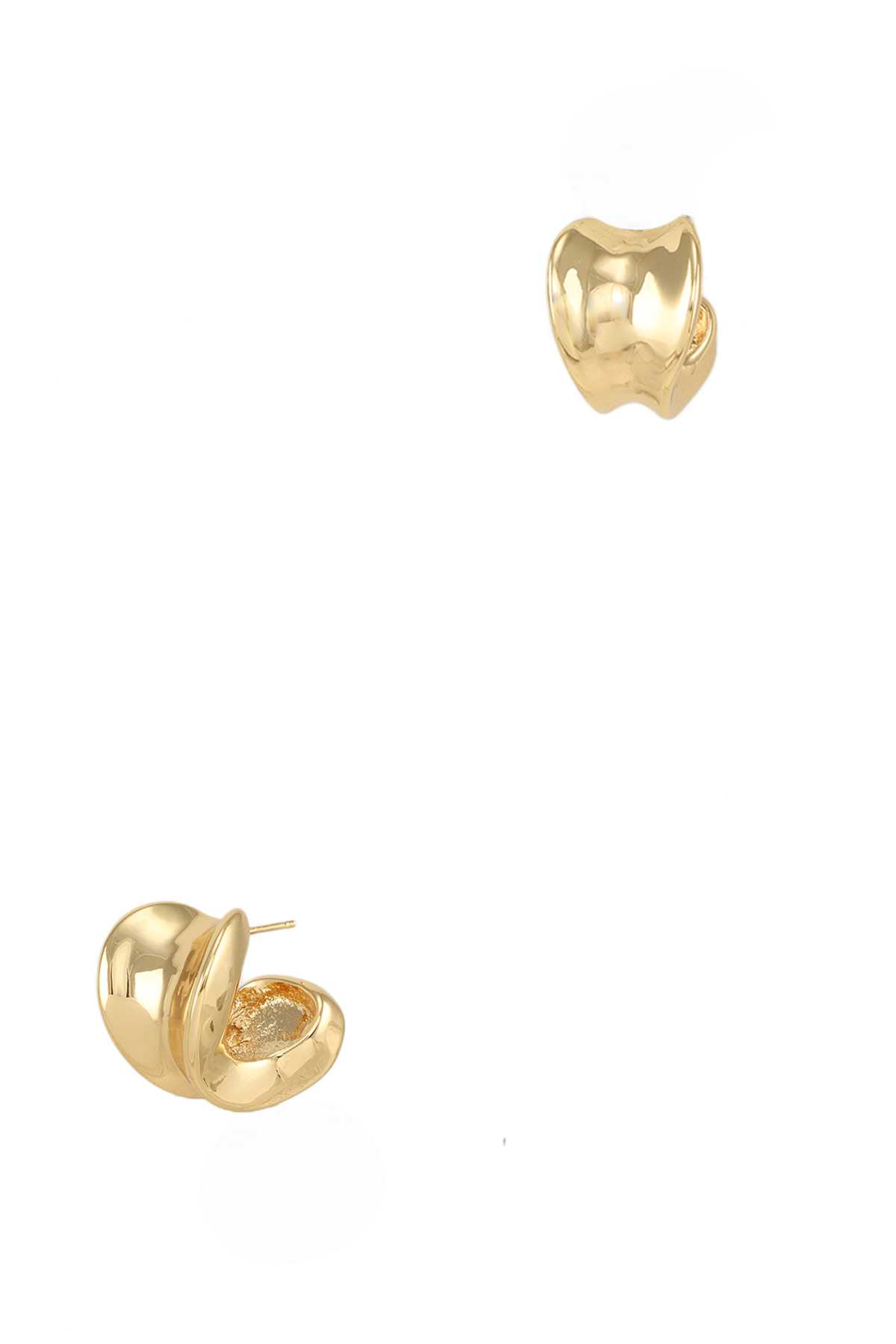 Gold Dipped J Hoop Earrings