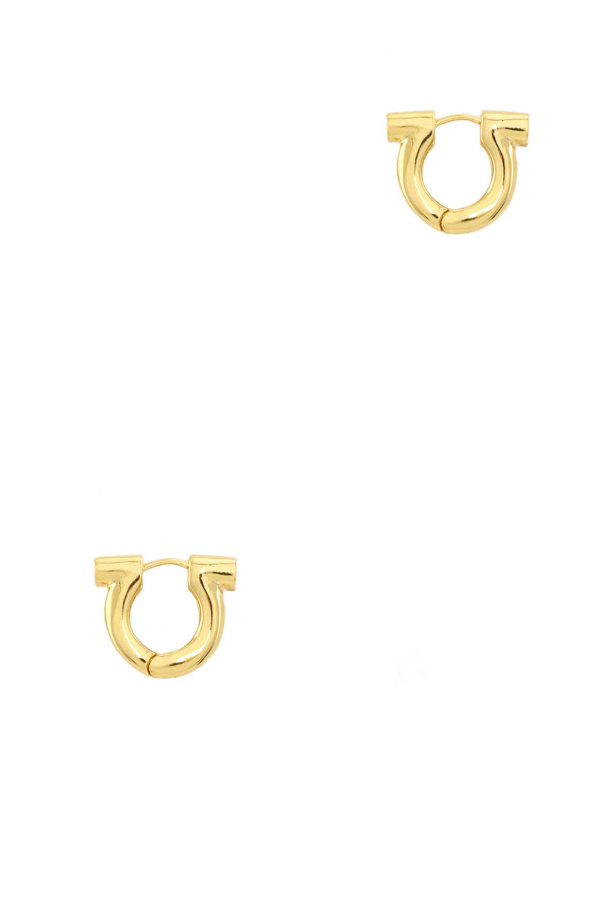 Gold Dipped Metal Ferragamo Earring