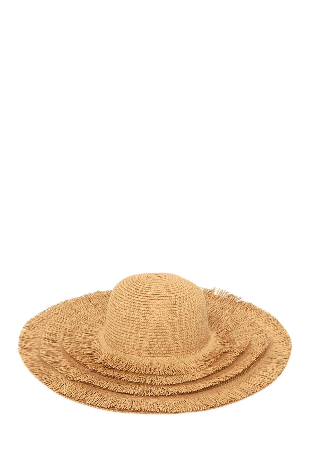 Layered Straw Floppy Sun Hat