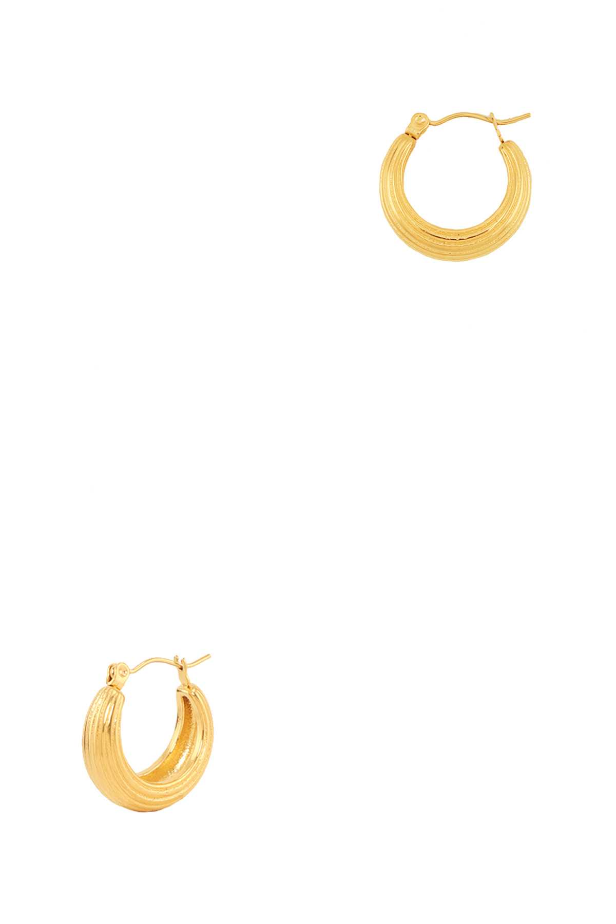 Small Textured Hoop Earring