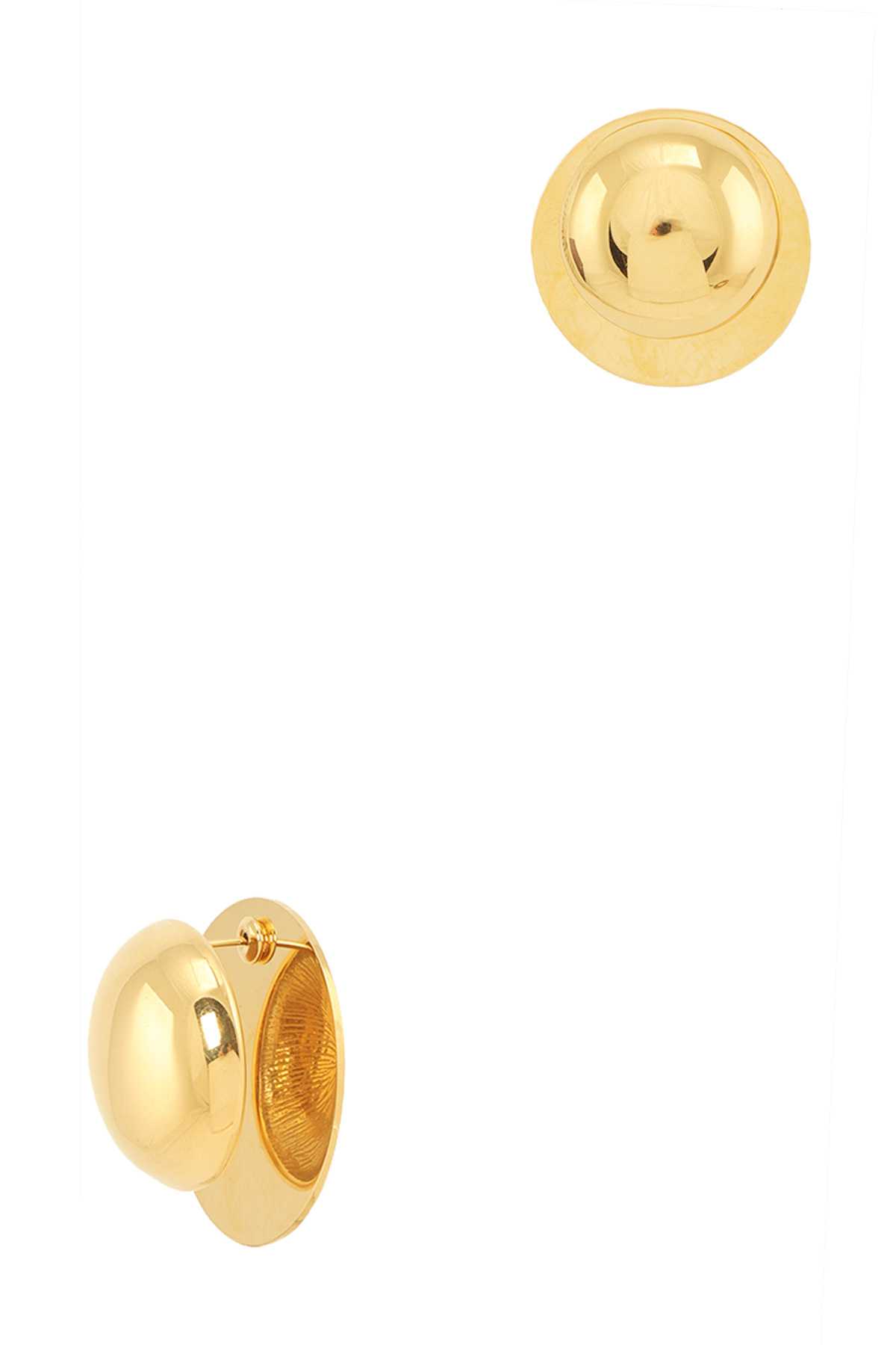 Detachable Metal Half Ball Stud Earring