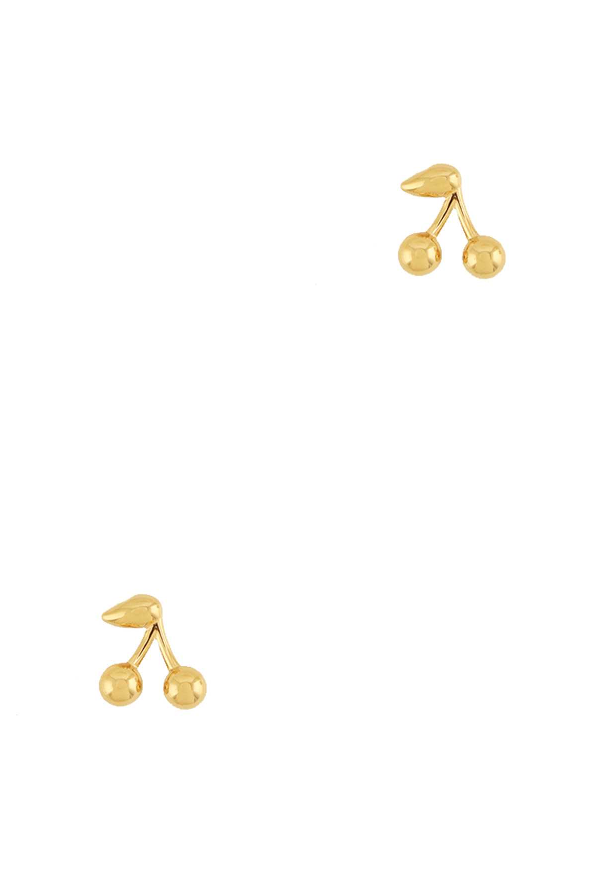 Metal Cherry Stud Earring