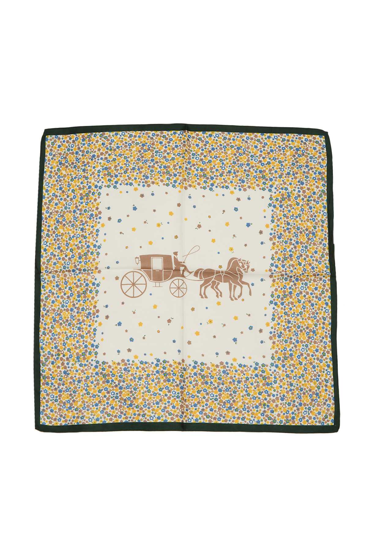 Horse and Carriage Print Bandana Scarf