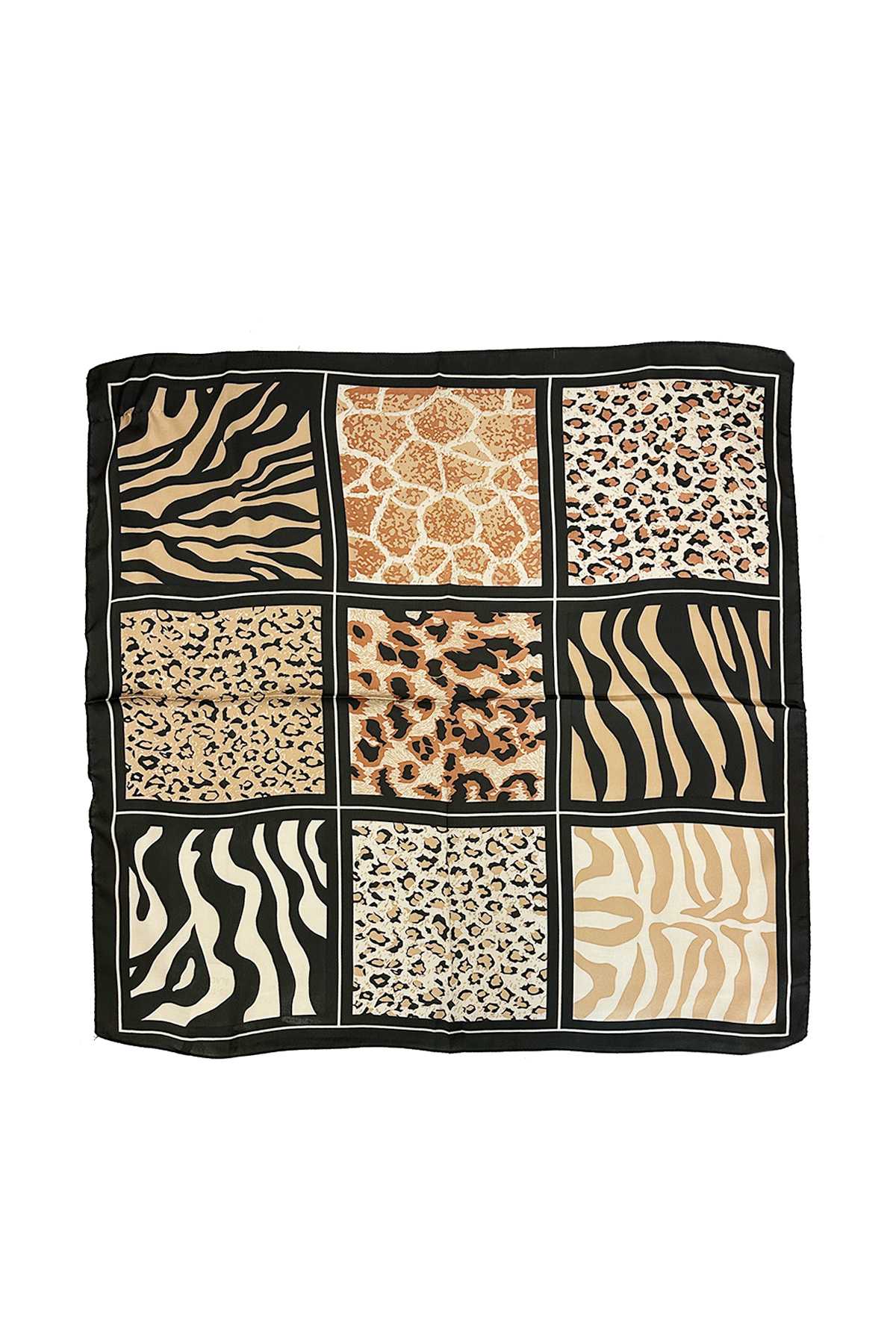 Square Bandana Scarf with Animals Print