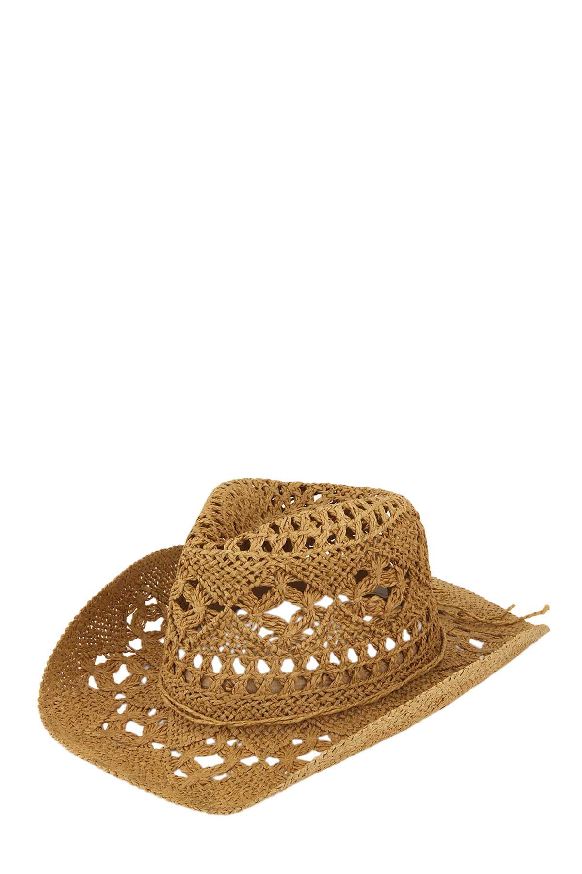 Cowboy Style with Ribbon Strap Straw Hat