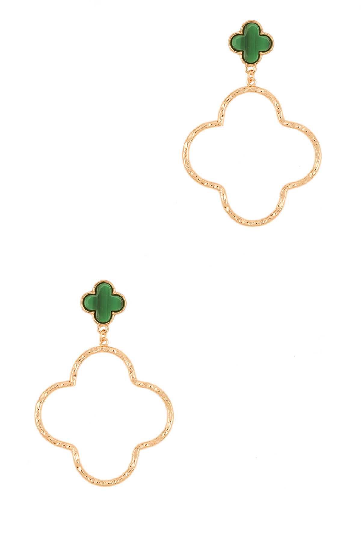 Double Clover Dangle Earring