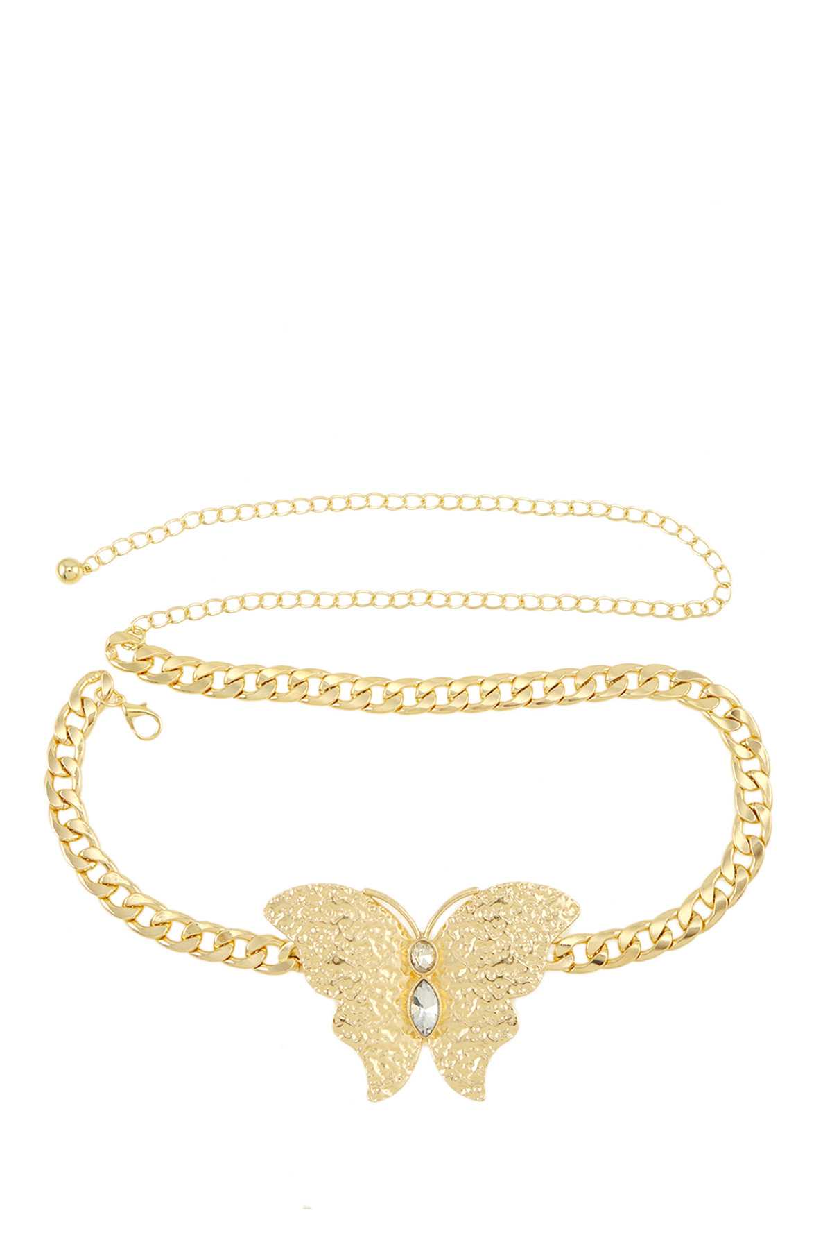 Metal Butterfly Accent Chain Belt