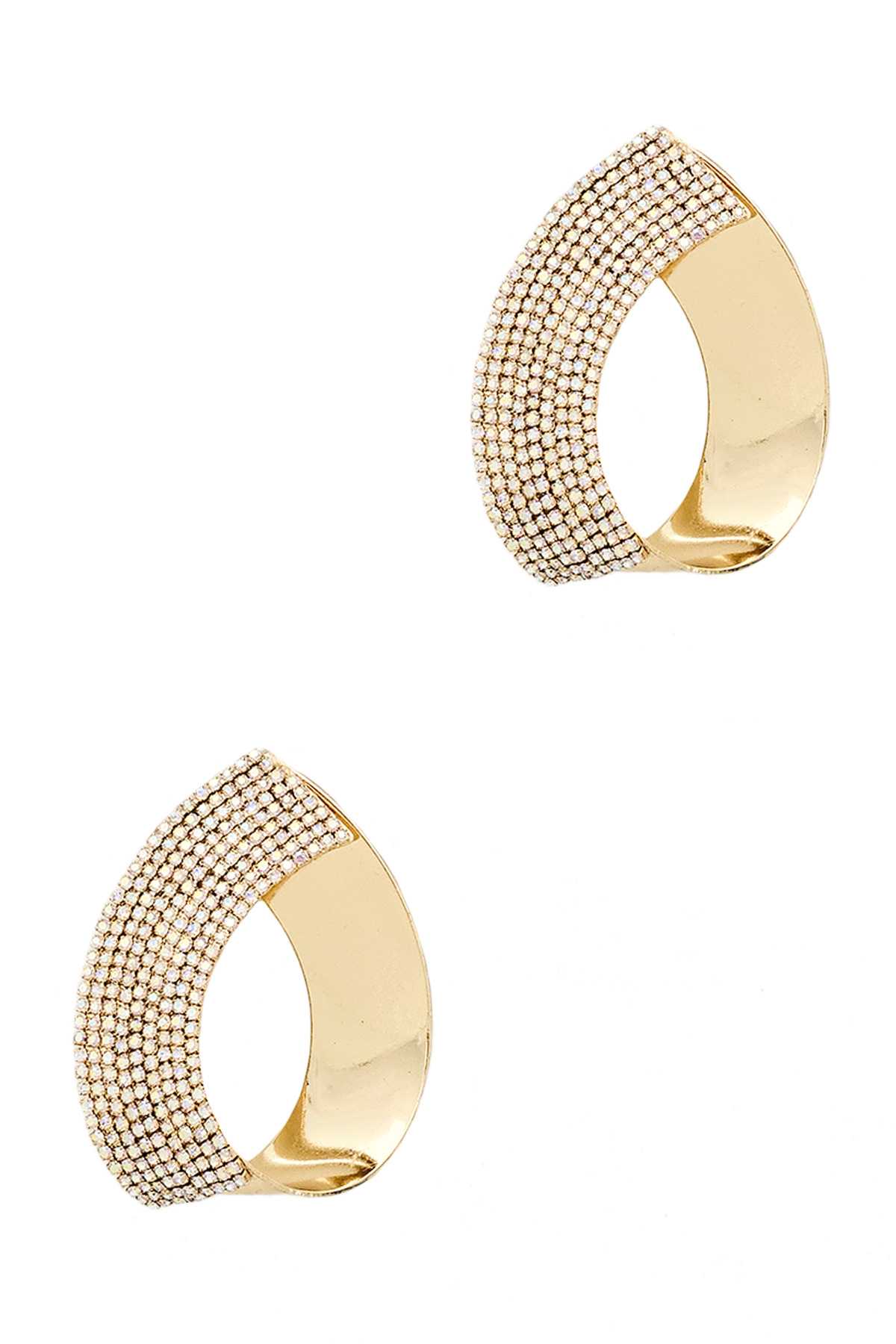 Ralf Rhinestone Teardrop Earring