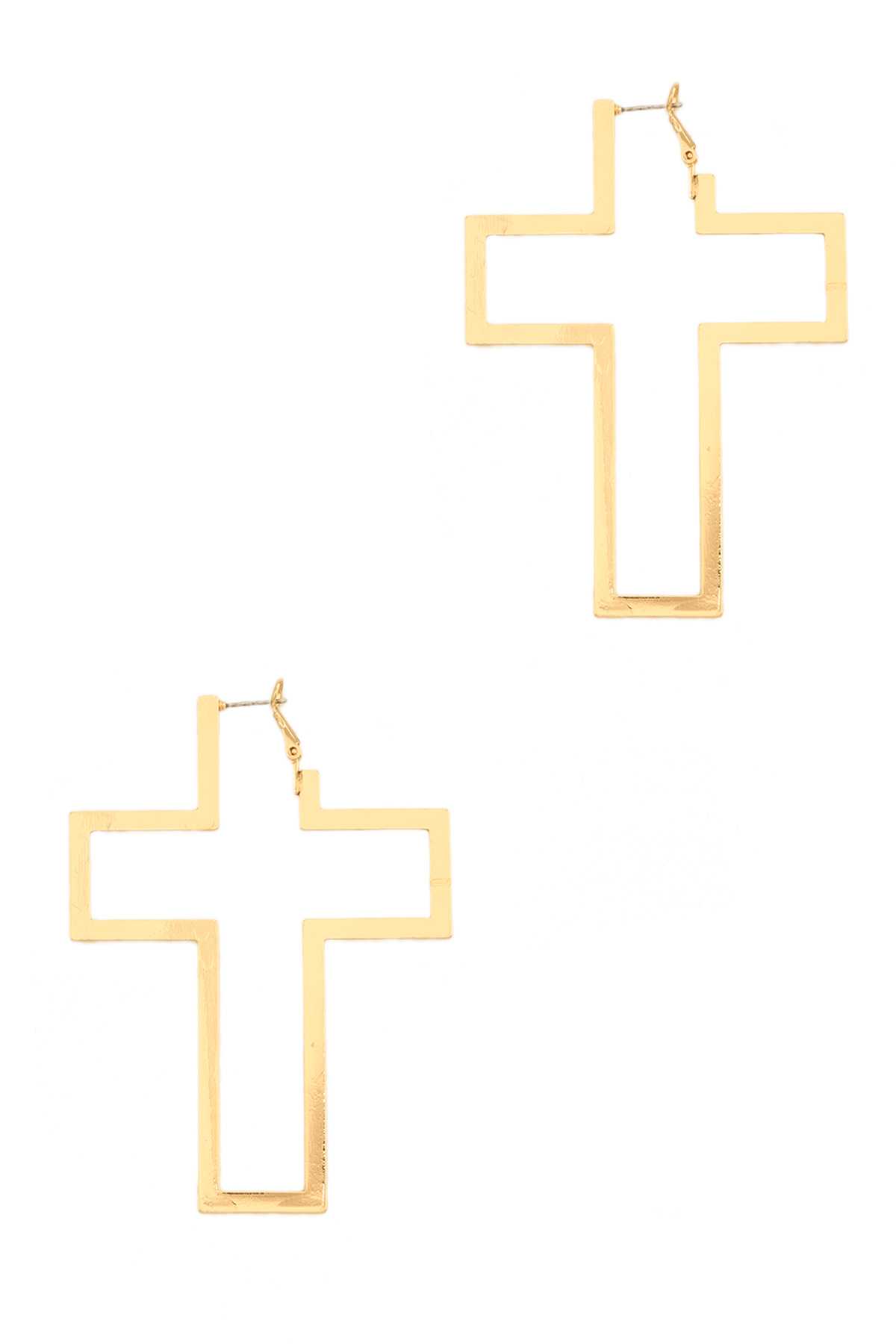 Metal Cross Earring