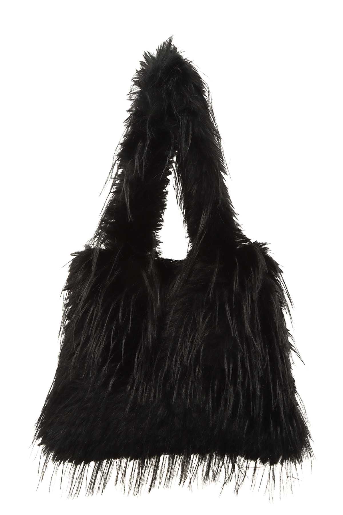 Long Fluffy Faux Fur Shoulder Bag