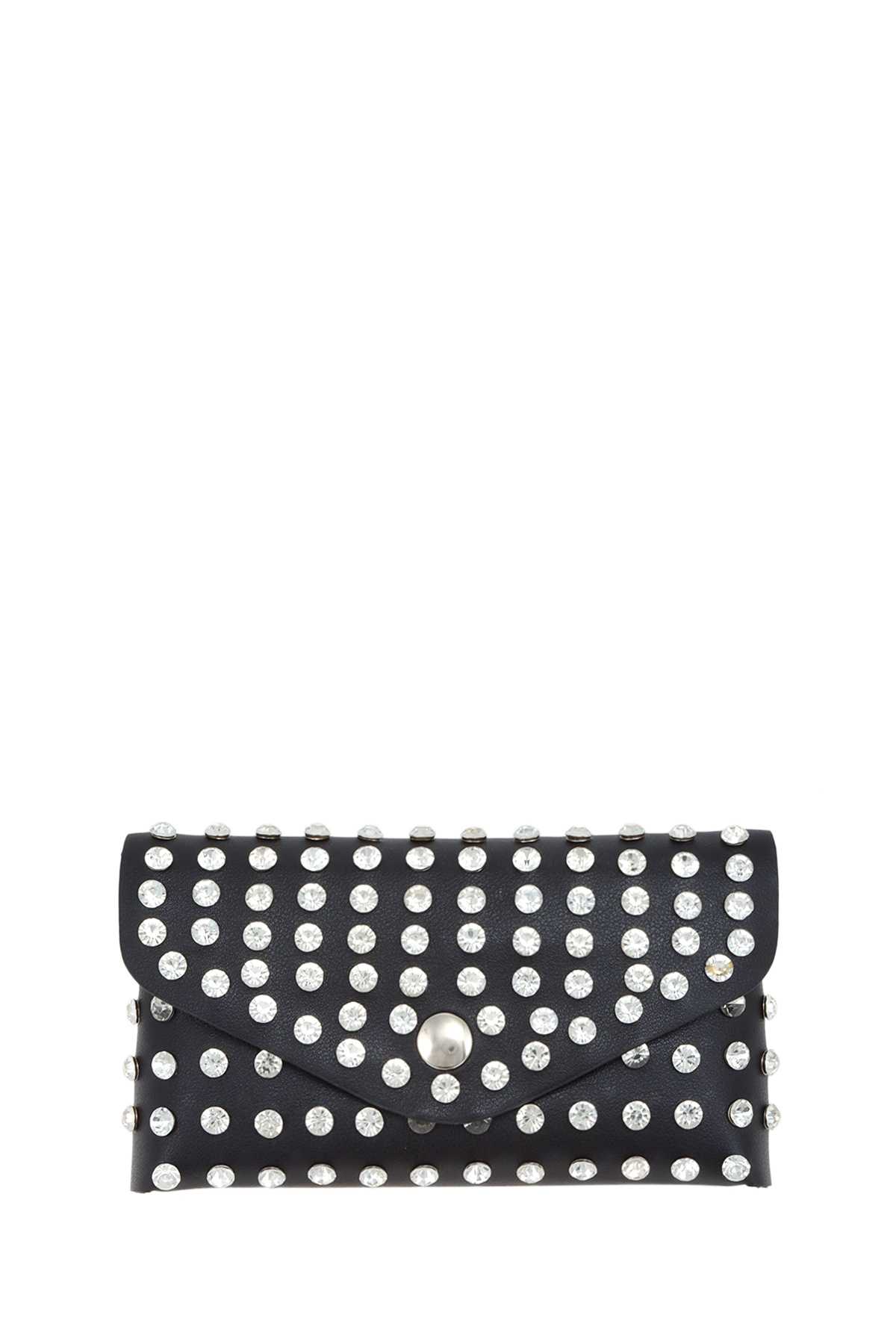 Rhinestone Decorated Small Pouch Bag