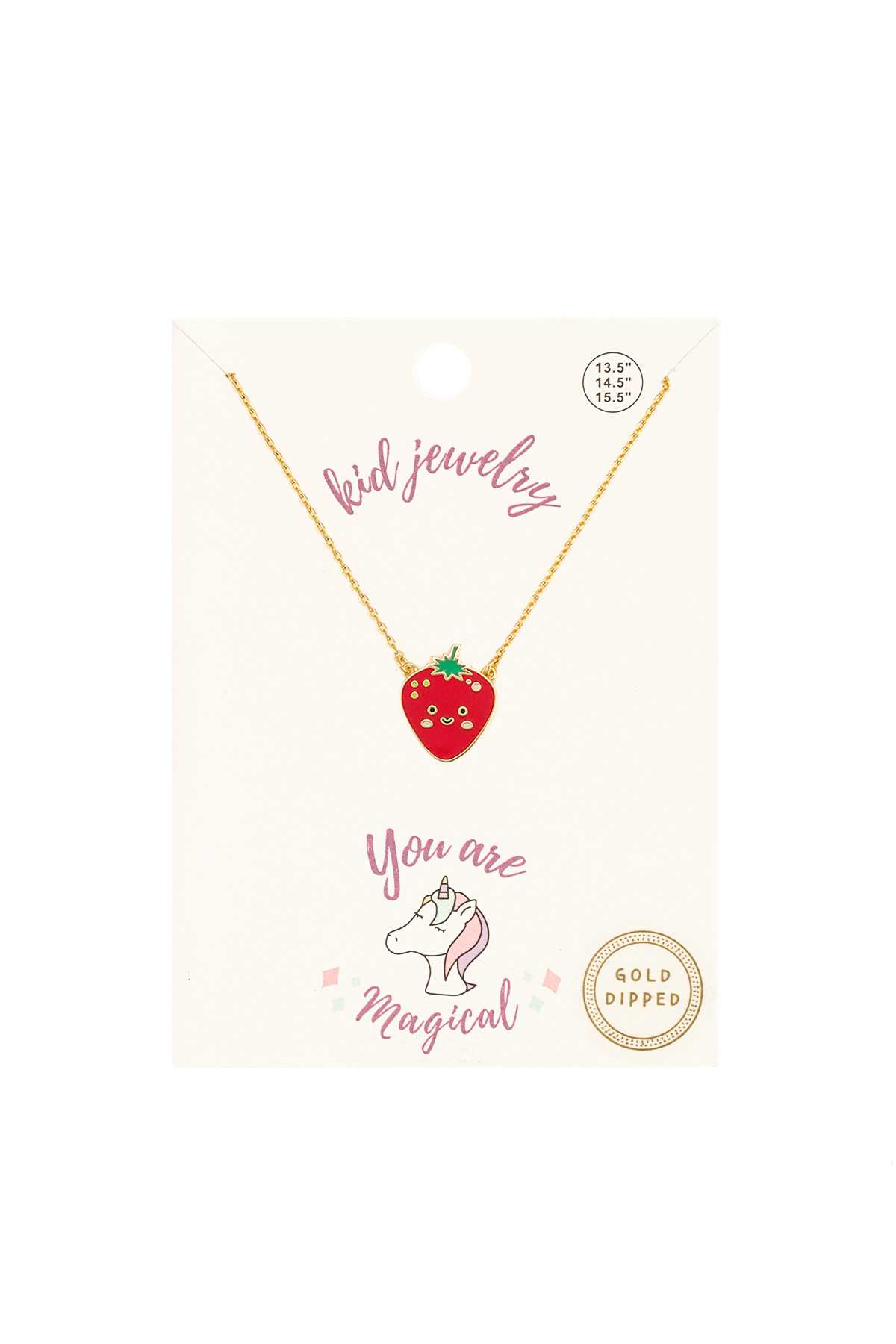 KIDS Strawberry Pendant Necklace