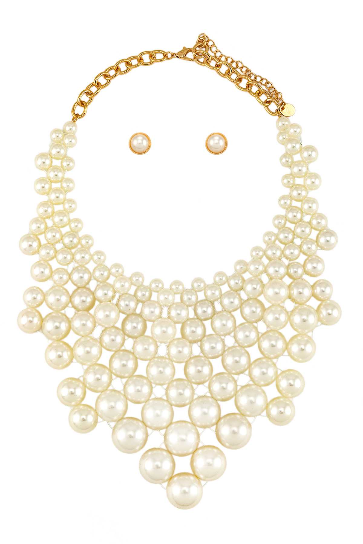 Round Shape Pearl Necklace Set