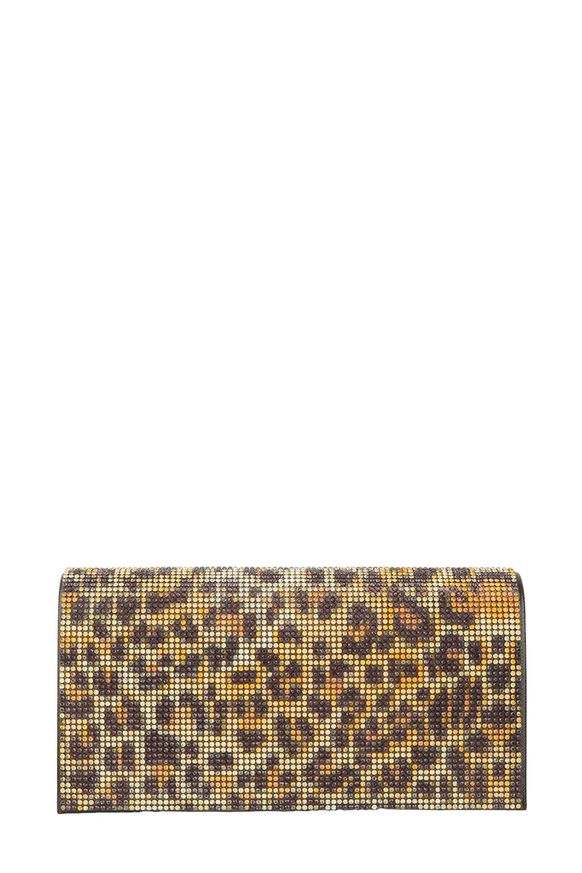 Leopard Rhinestone Clutch Bag