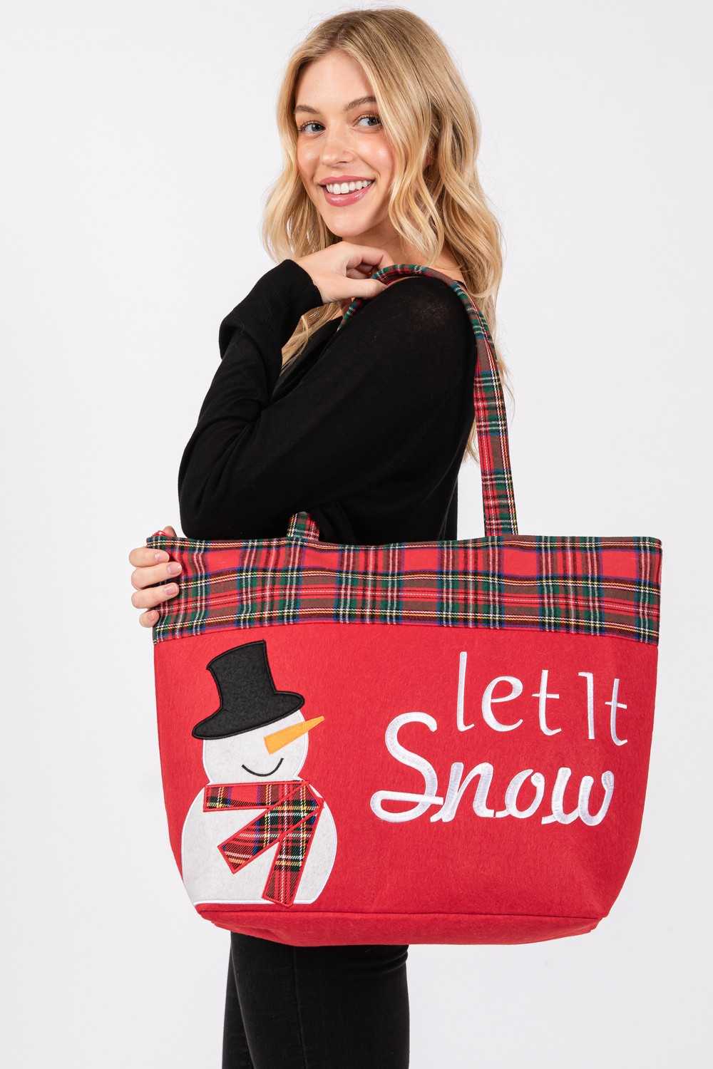 Let It Snow Christmas Tote Bag