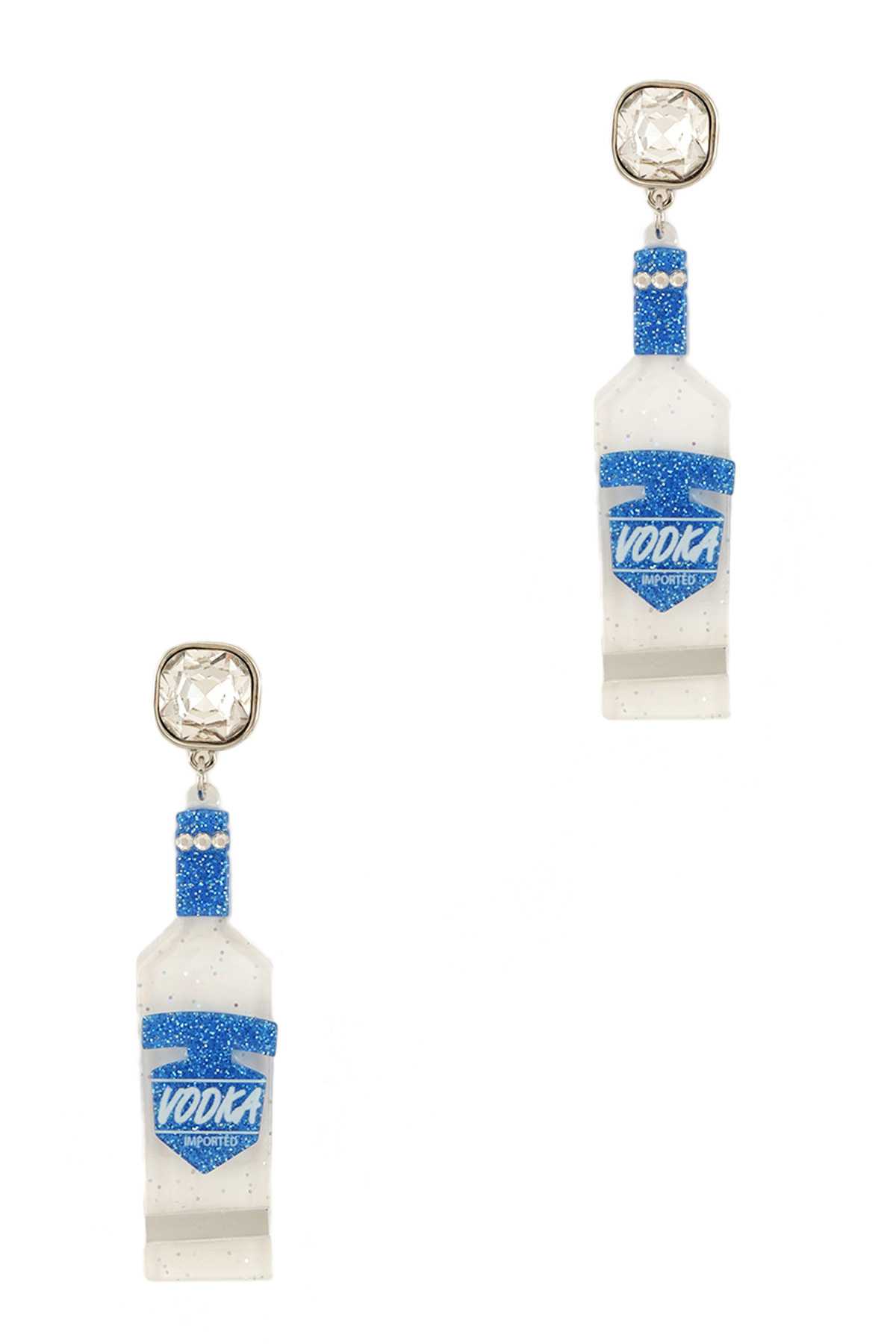 Blue Vodka Acrylic Earring