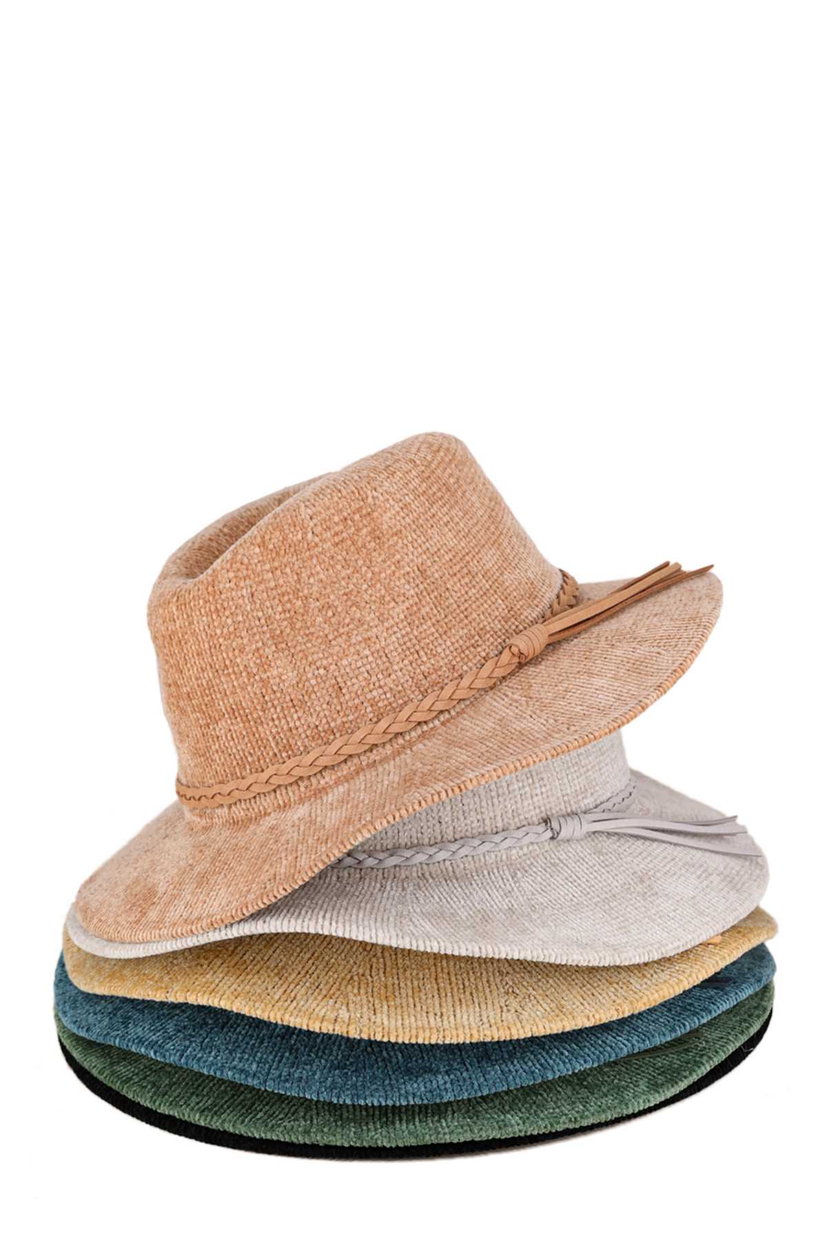Basic Solid Knit Fedora Hat
