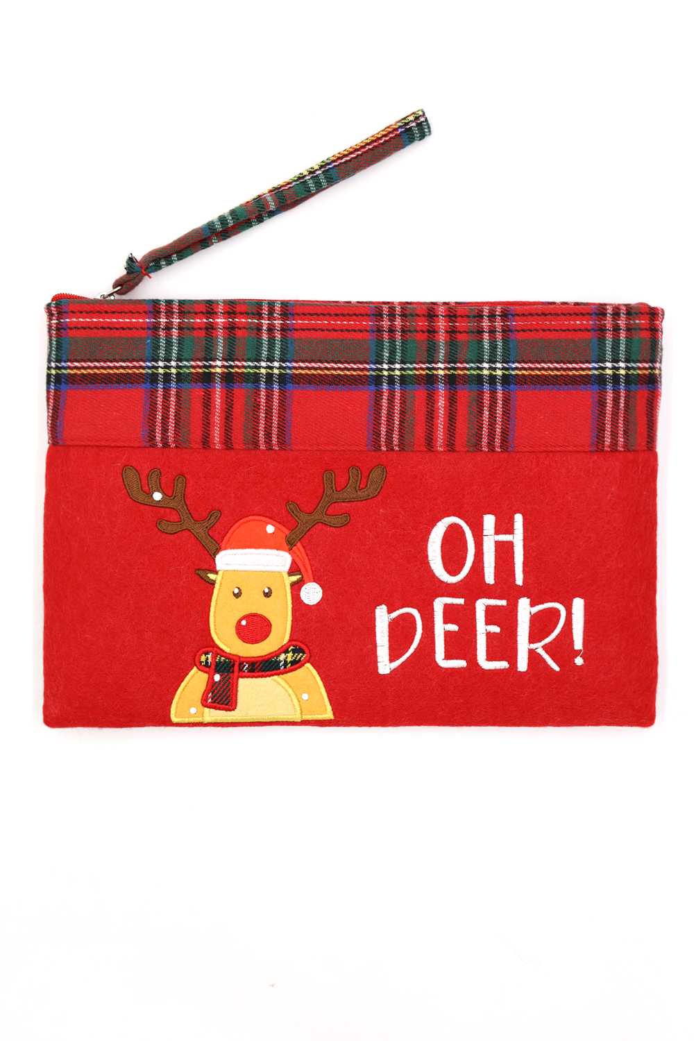 Oh Deer Reindeer Christmas Pouch Bag