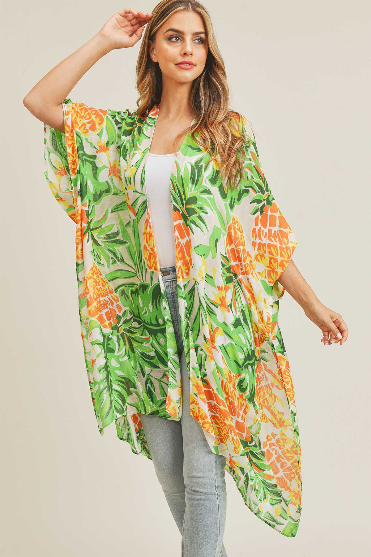 Tropical Pineapple Kimono