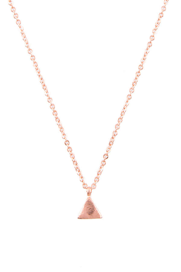 Tiny triangle charm necklace