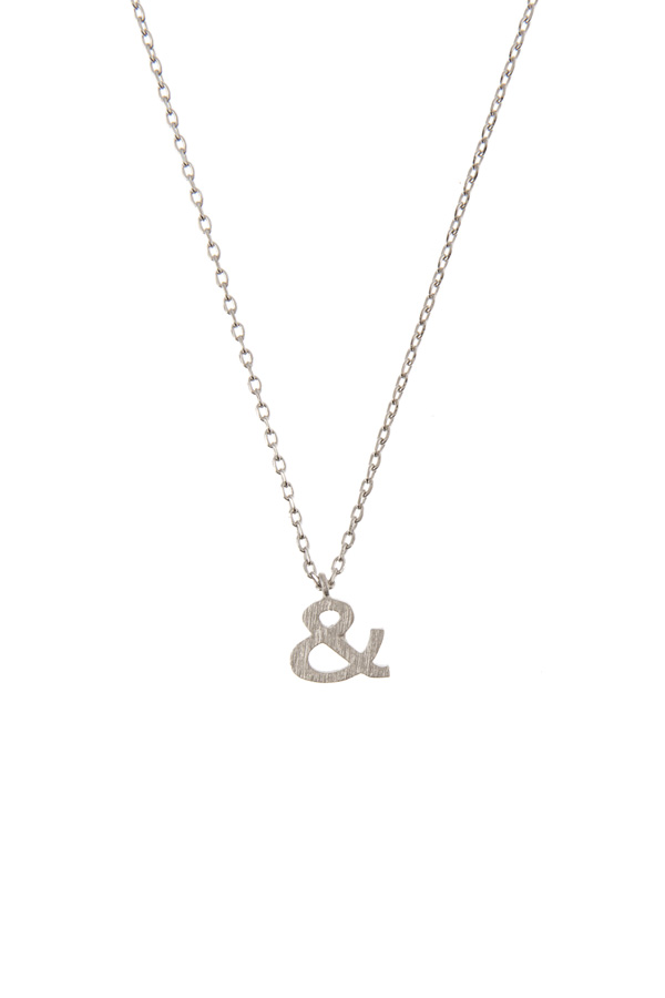 "&" pendant delicate necklace