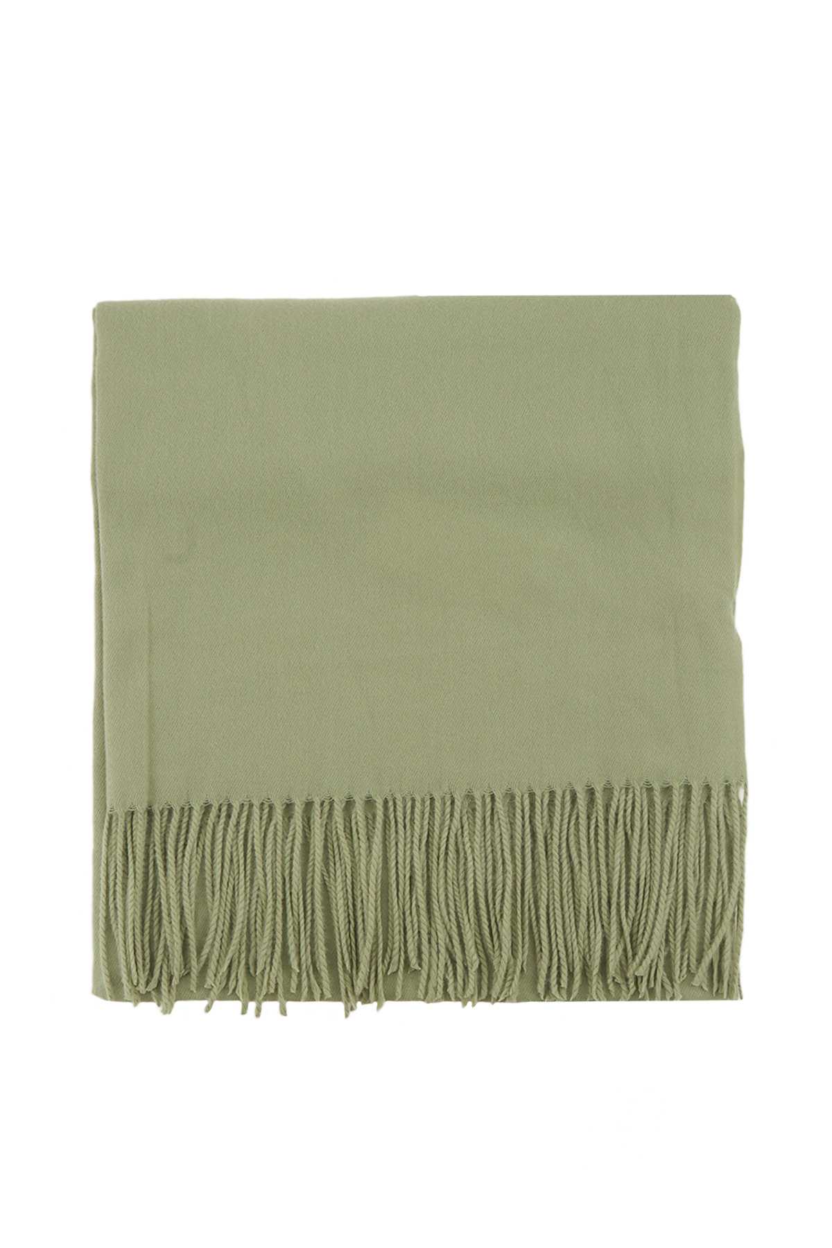 Plain Woolen Fringed Edge Scarf