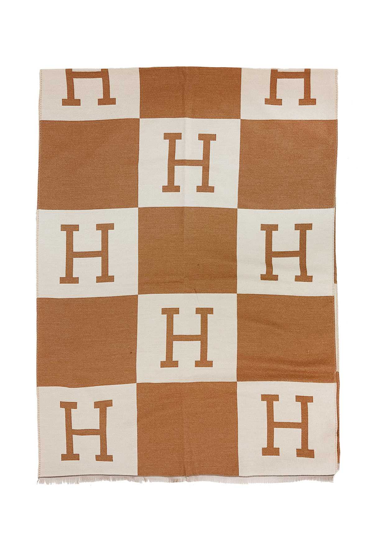 Big H Accent Printed Scarf