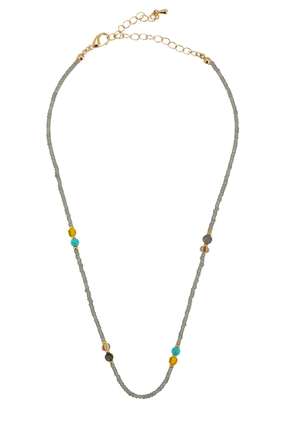 2 Tone Bead Point Necklace