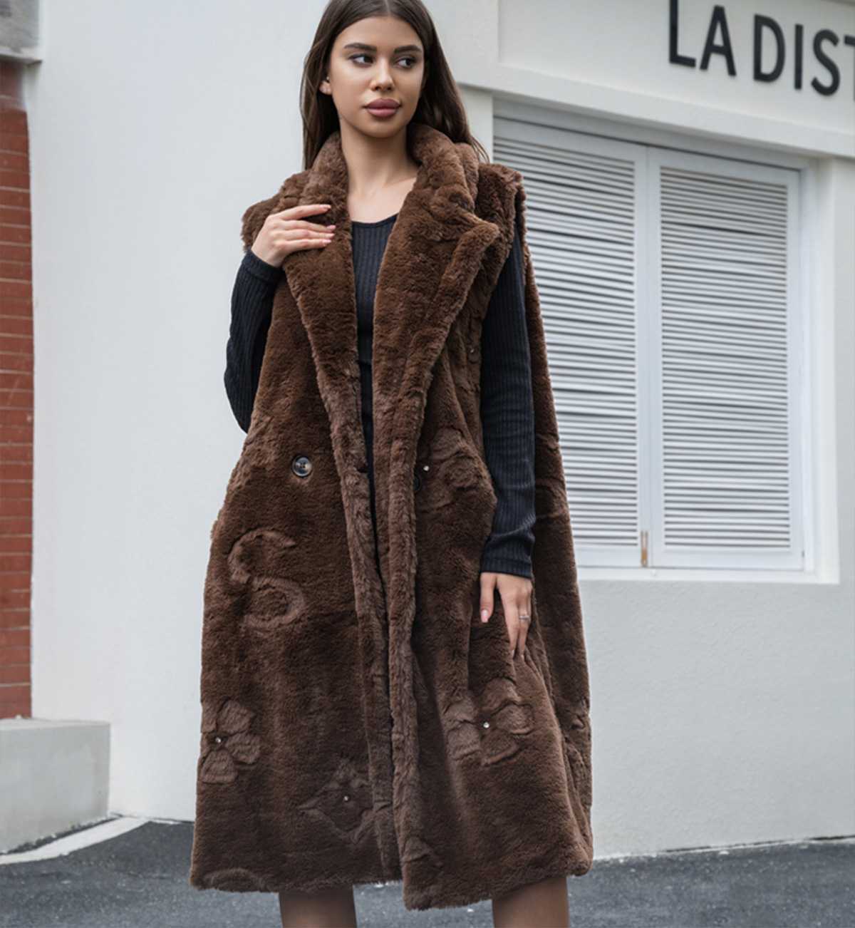 Faux Fur Long Winter Vest