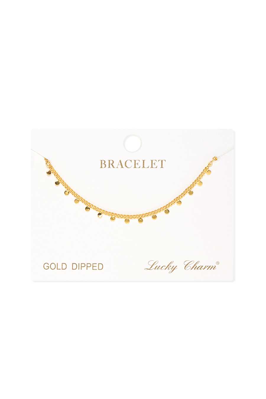 Gold Dipped Mini Circle Charm Bracelet