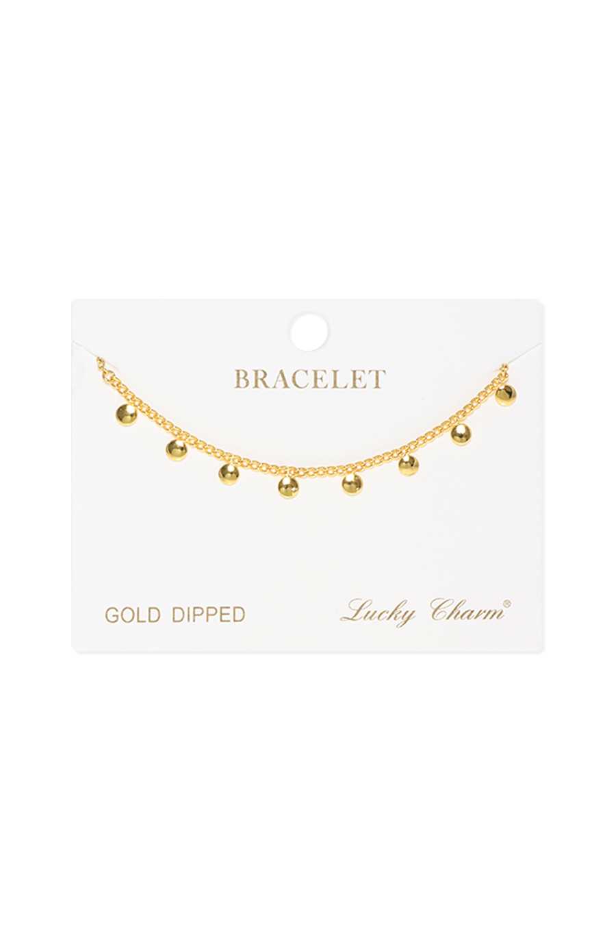 Gold Dipped Circle Charm Bracelet