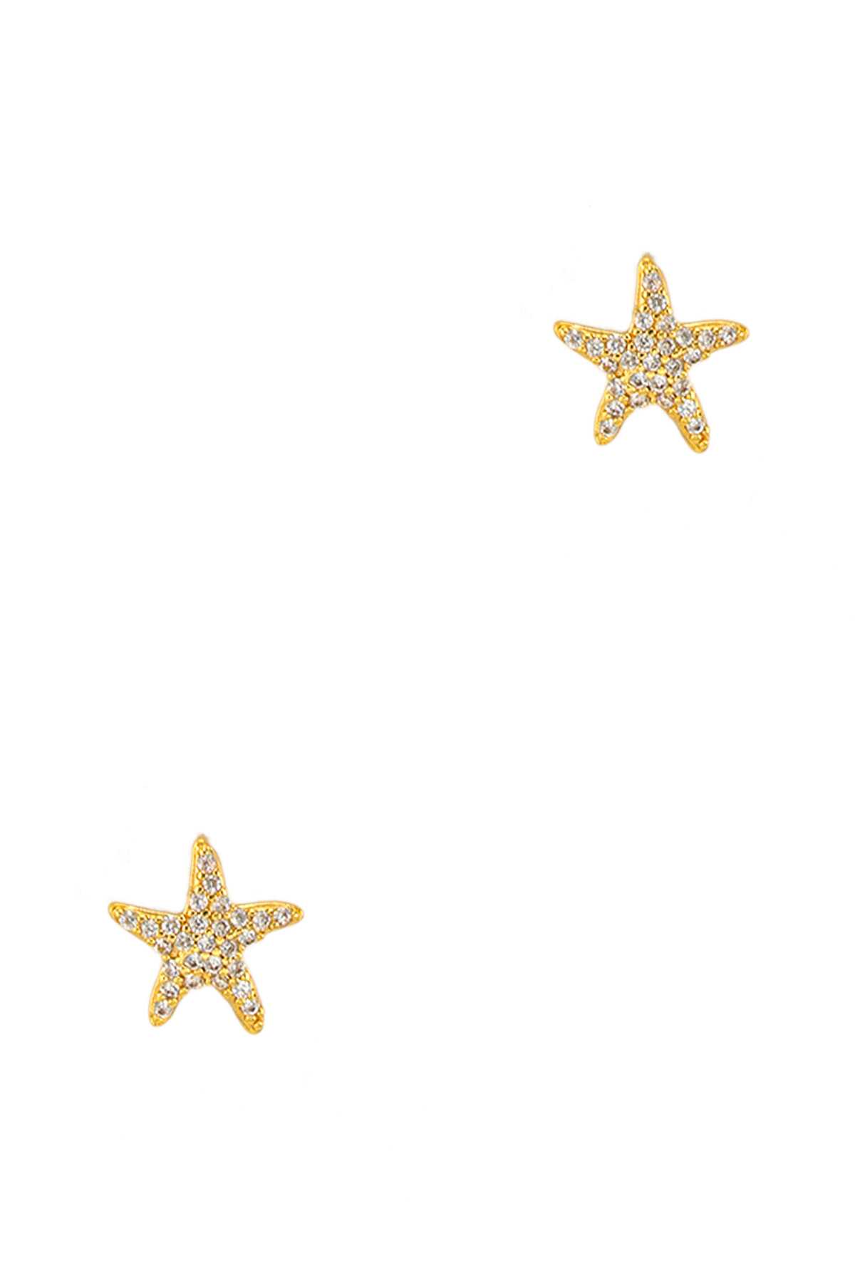 Cubic Starfish Stud Earring
