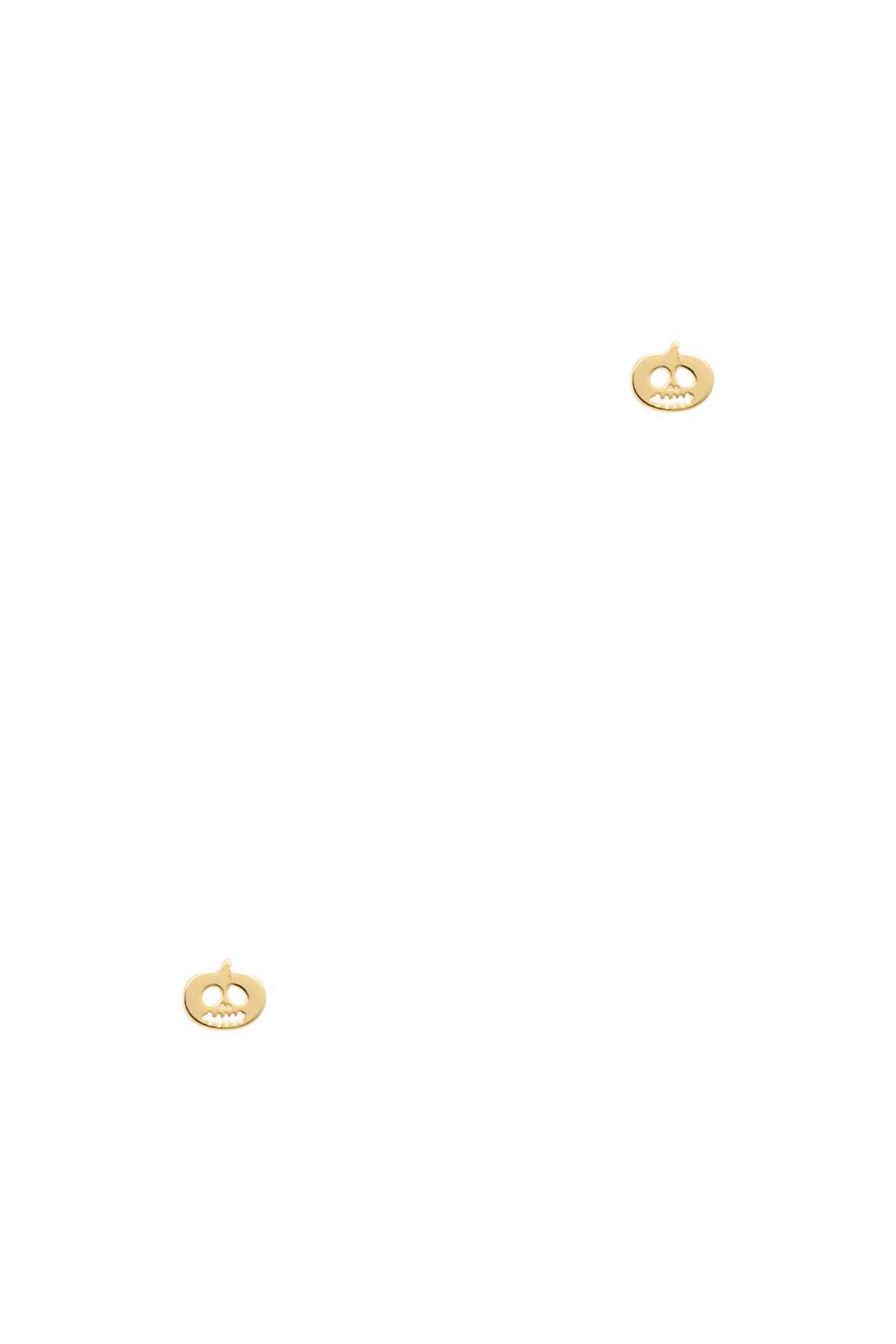 Gold Dipped Halloween Pumpkin Stud Earring