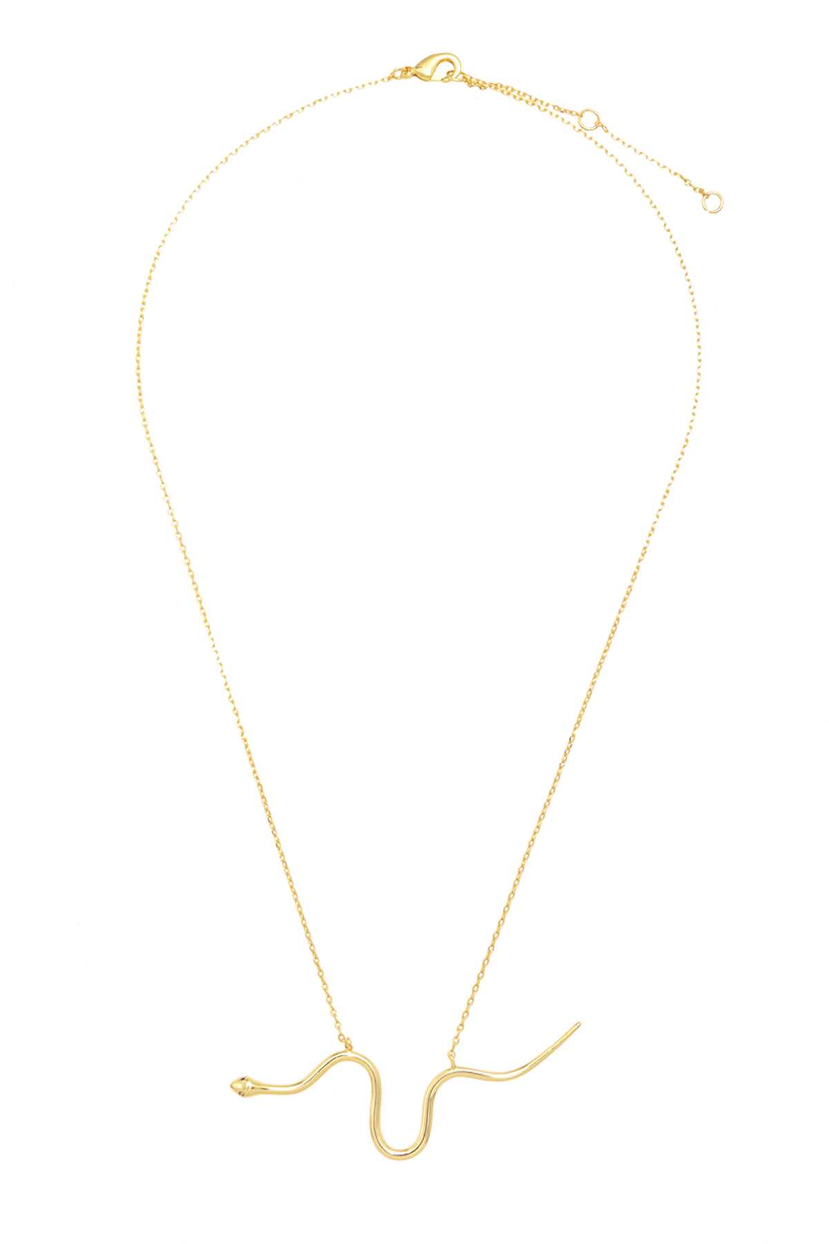 Gold Dipped Snake Pendant Necklace