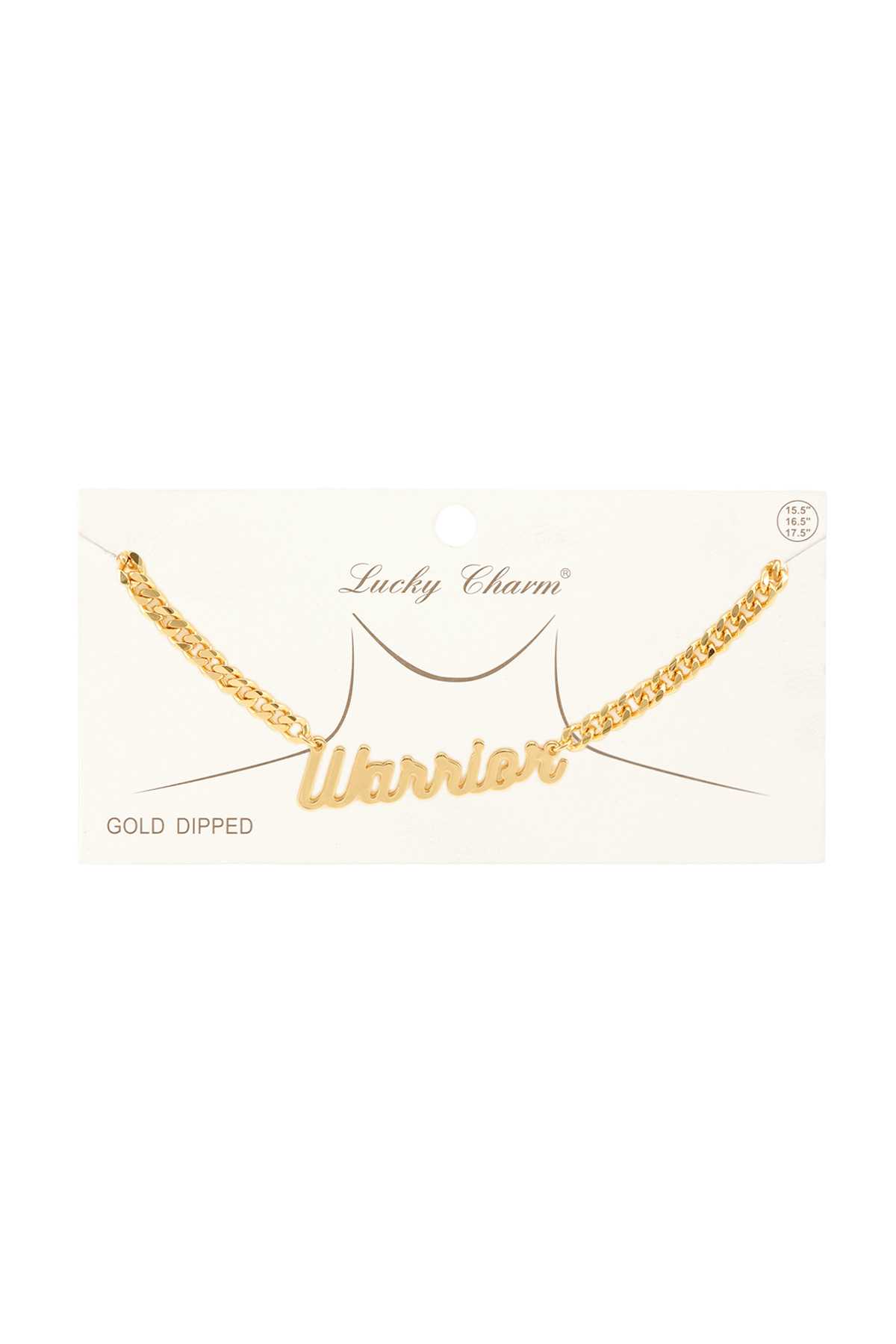 Gold Dipped WARRIOR Necklace