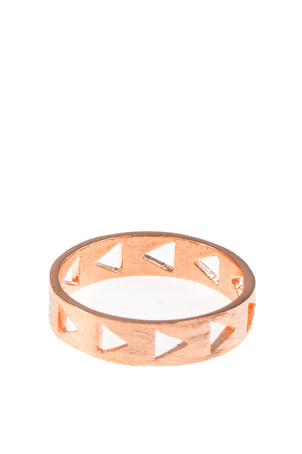 Cutout play button brushed ring