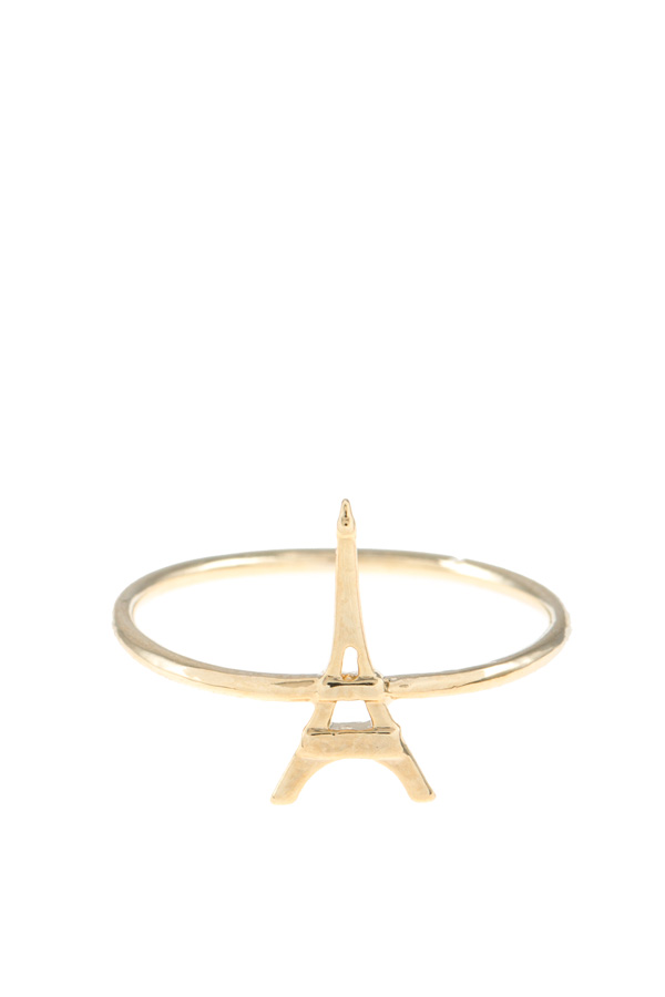 Eiffle tower charm delicate ring