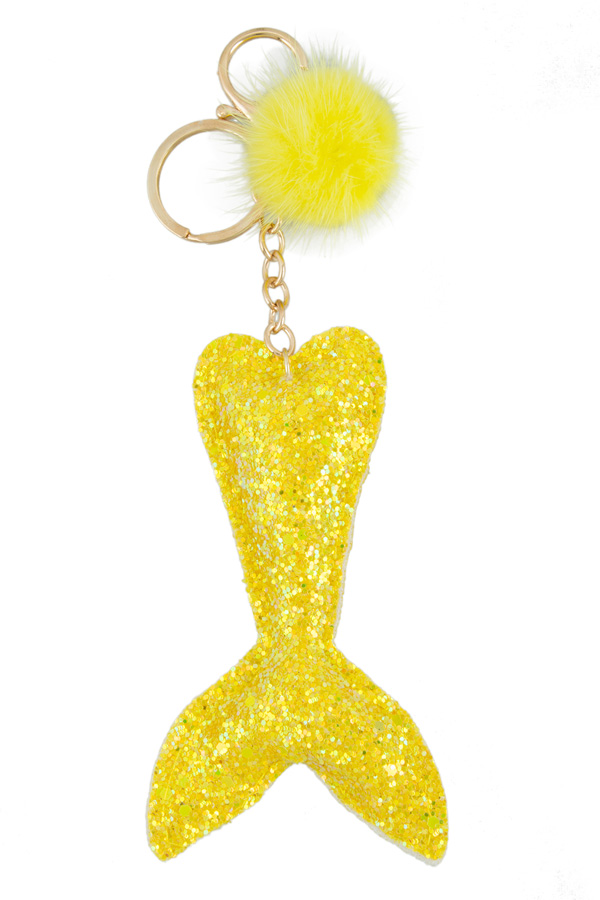 Glitter Mermaid Tail Keychain
