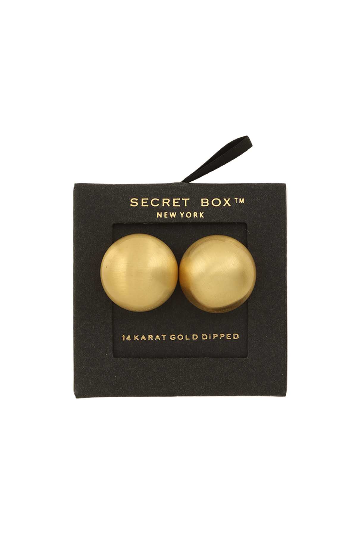 Gold Dipped Metal Ball Stud Earring