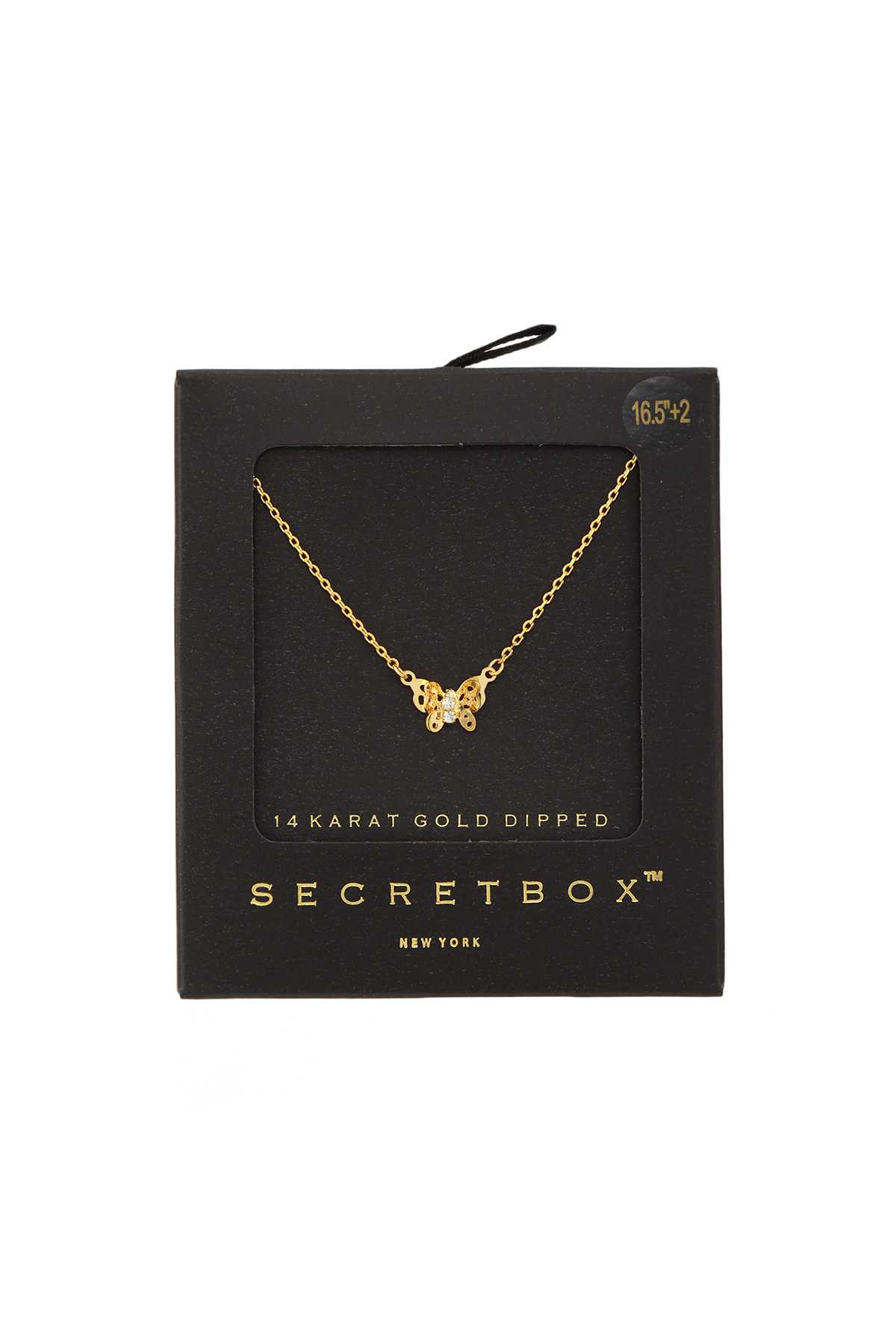 GOLD DIPPED Cubic Butterfly Charm Necklace