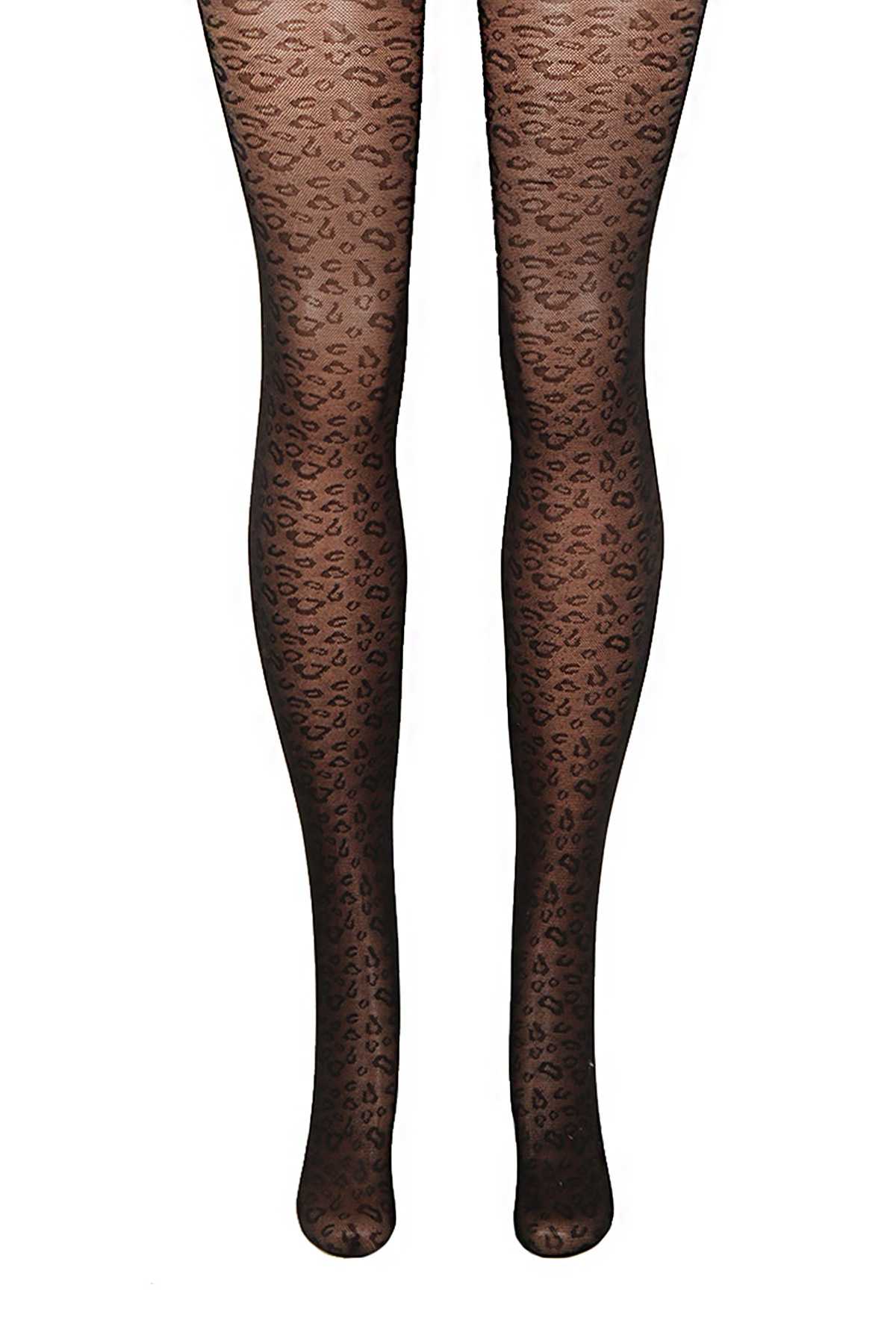 Women High Waist Leopard Thin Stocking